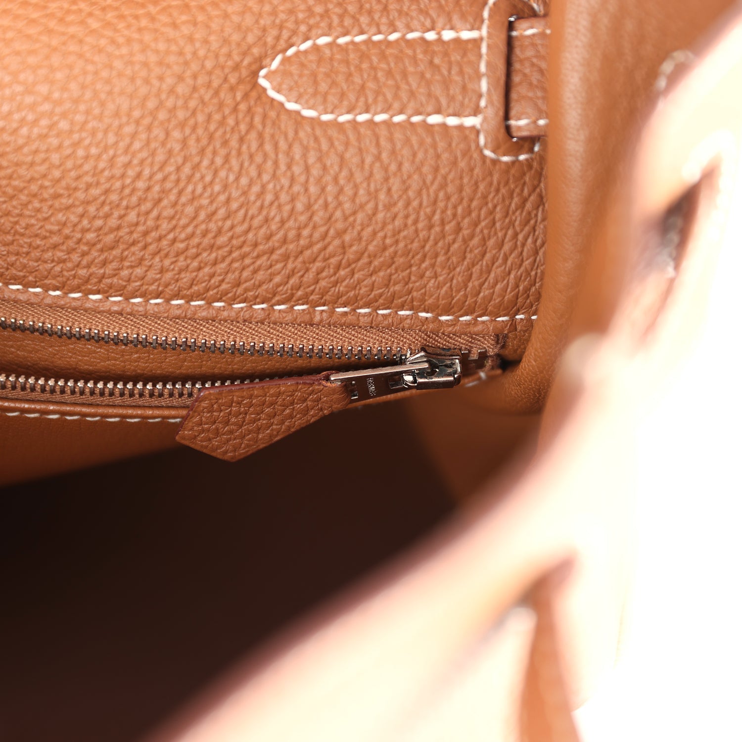 Pre-owned Hermes Kelly Retourne 35 Gold Togo Palladium Hardware