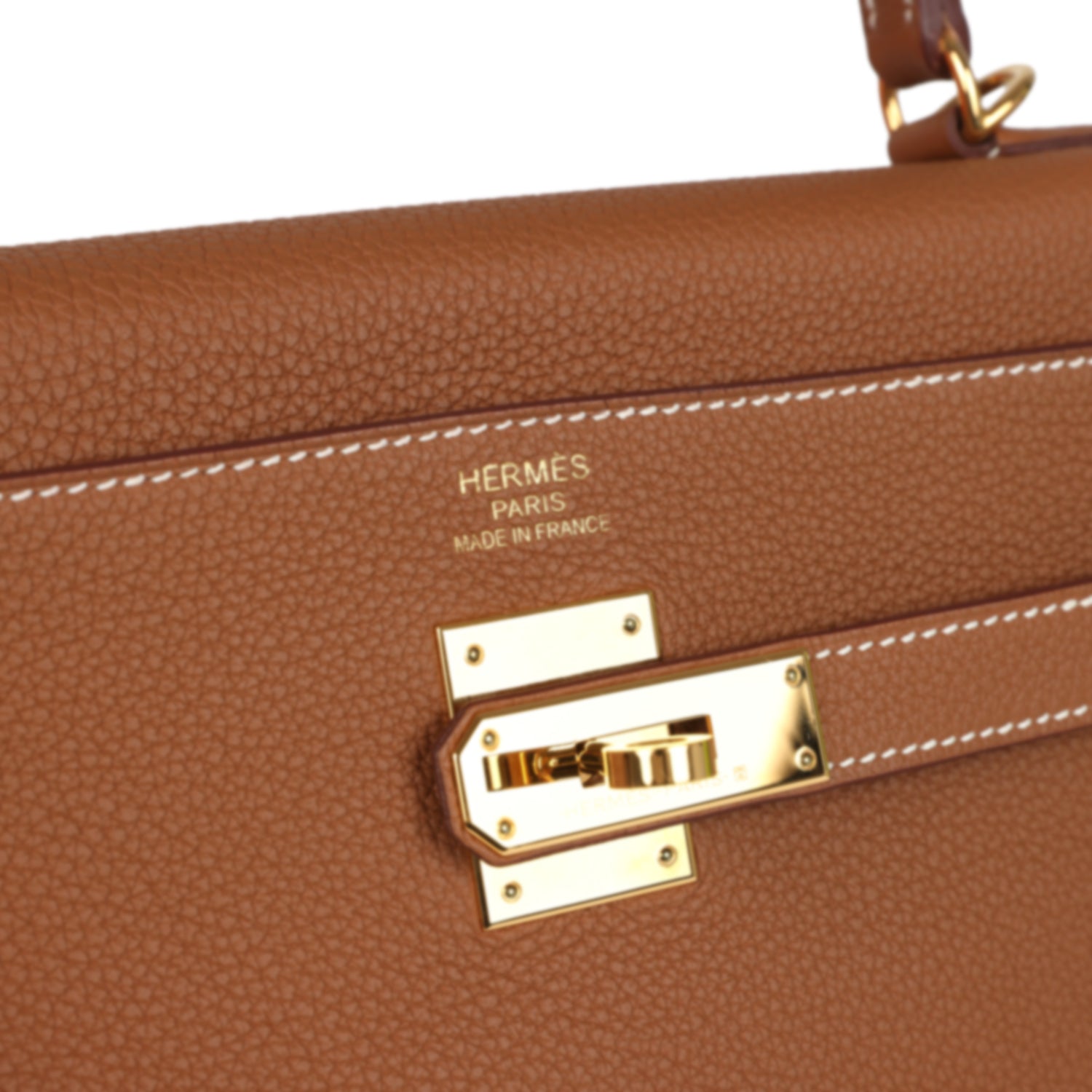 Pre-owned Hermes Kelly Retourne 35 Gold Togo Gold Hardware