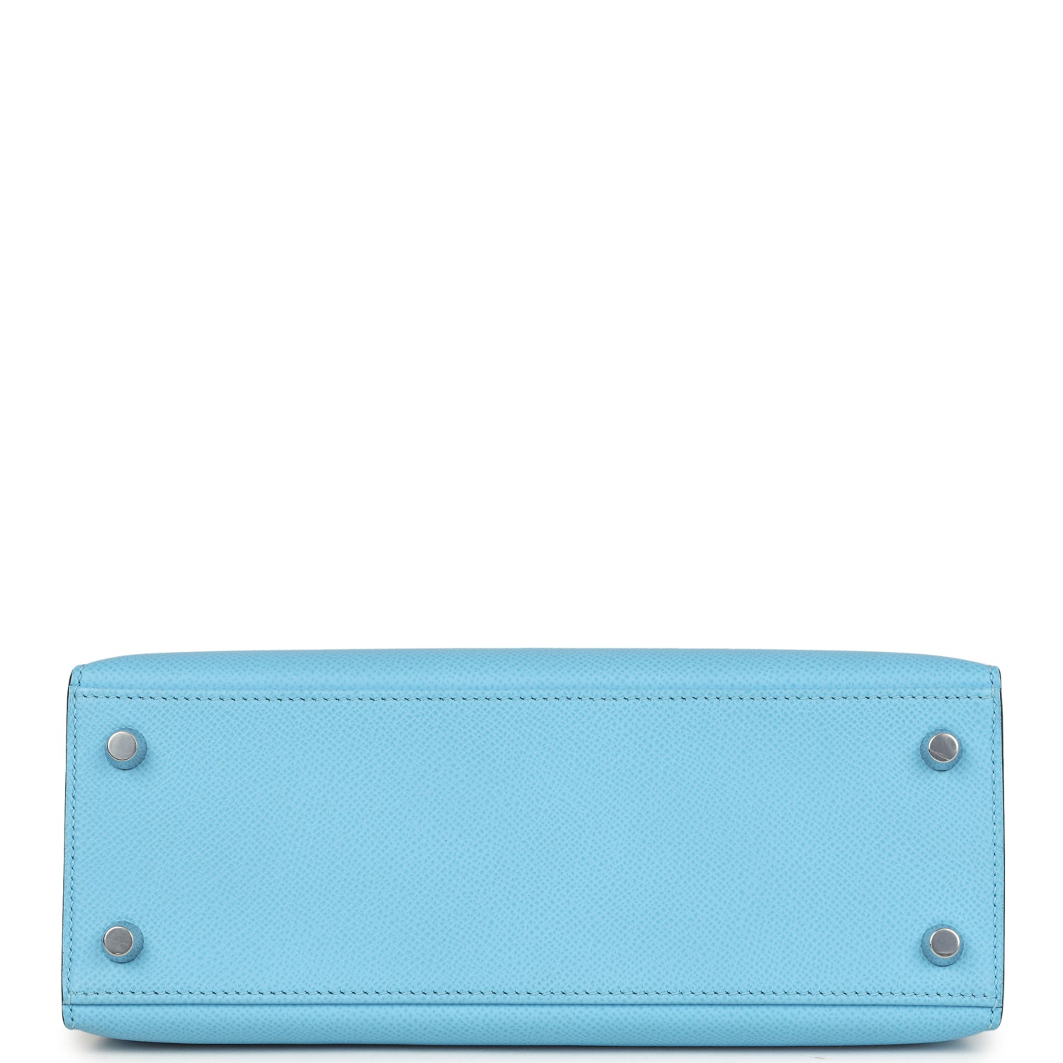 Hermes Kelly Sellier 25 Celeste Epsom Palladium Hardware