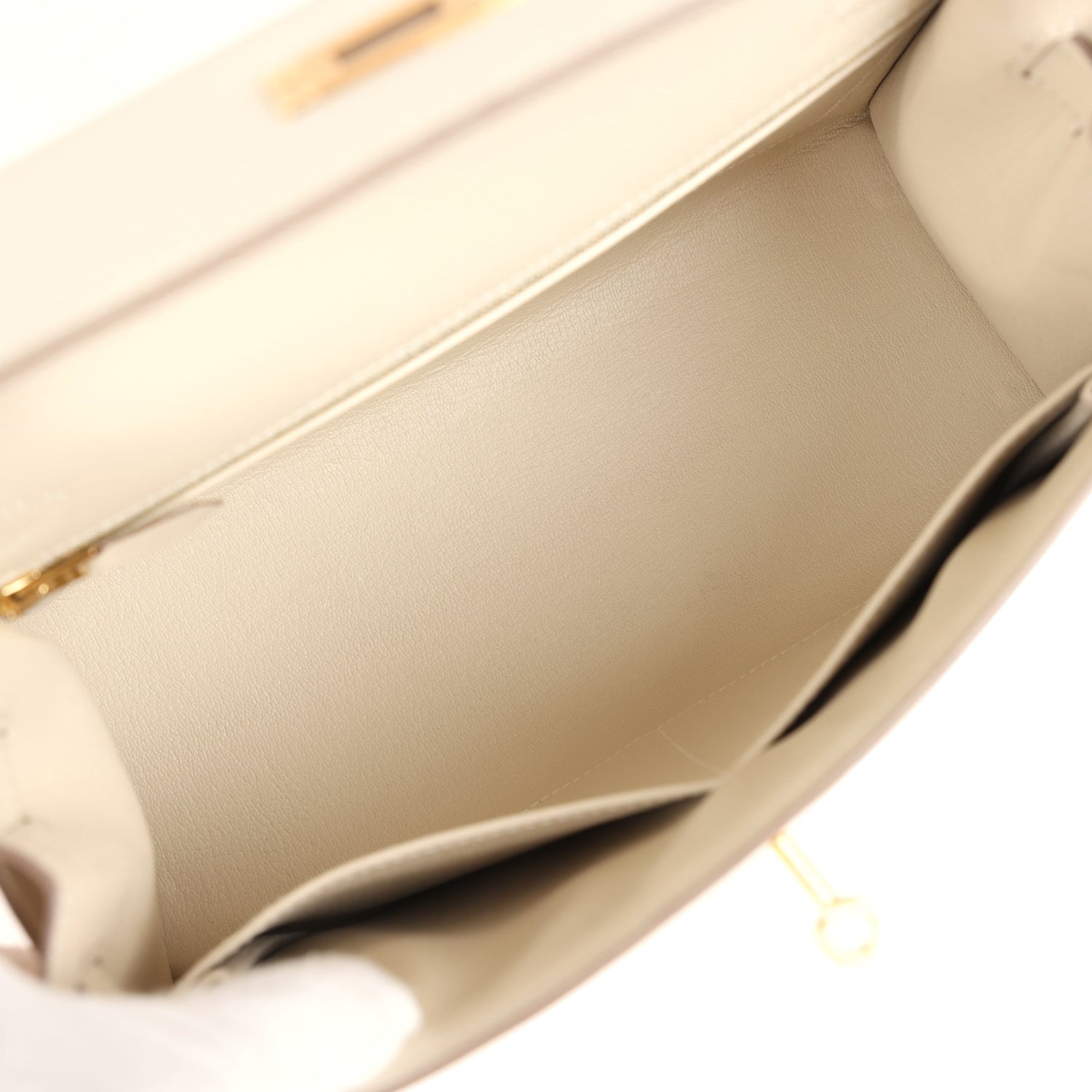 Hermes Kelly Sellier 28 Craie Epsom Gold Hardware