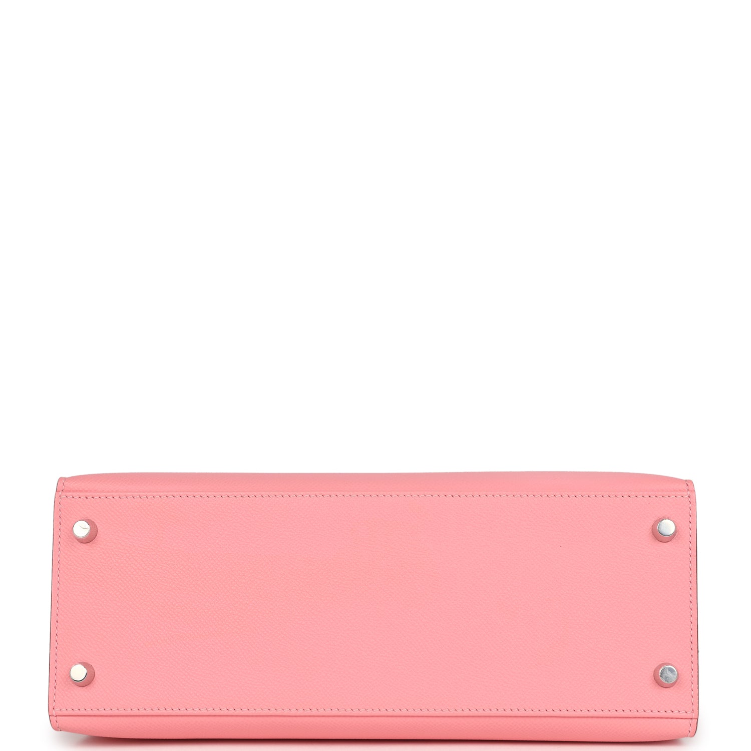 Pre-owned Hermes Kelly Sellier 28 Rose Confetti Epsom Palladium Hardware