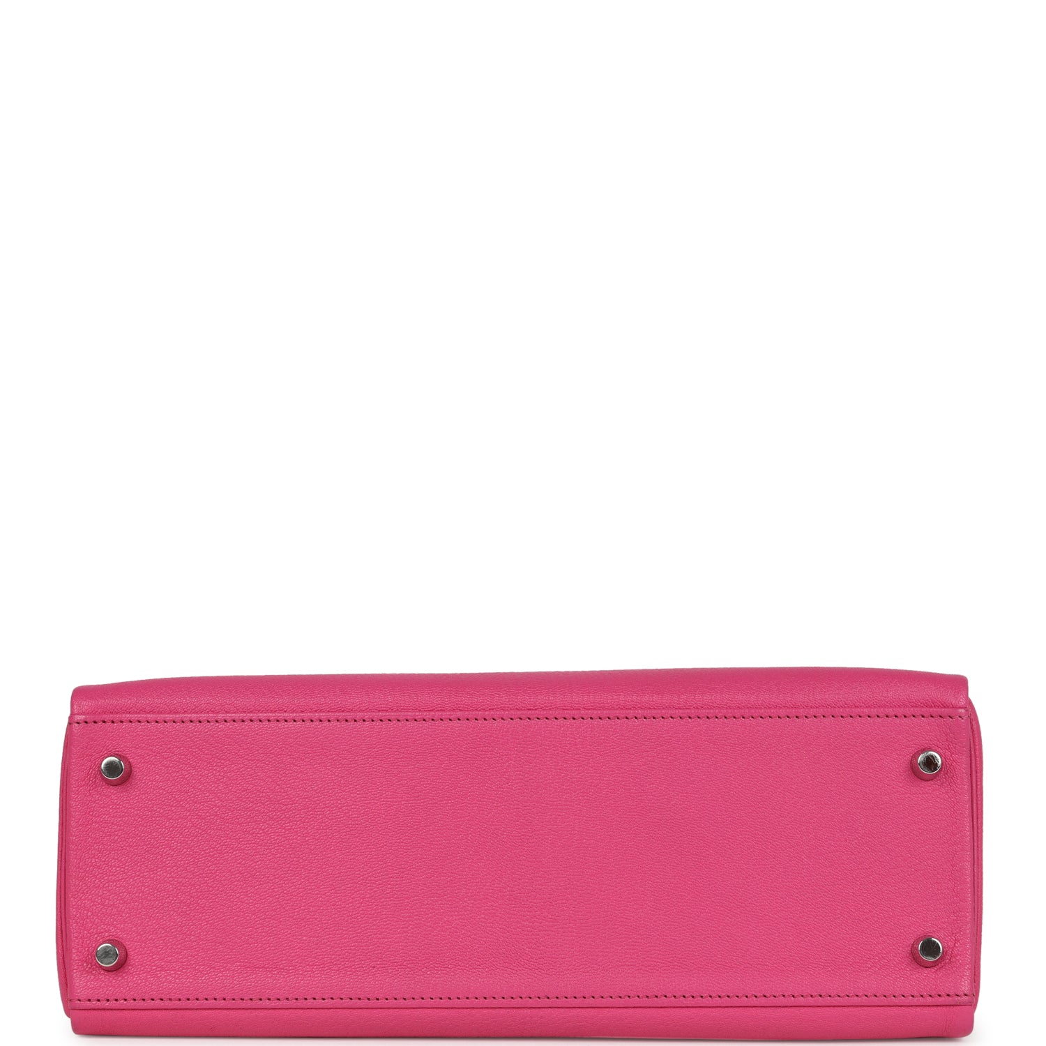 Pre-owned Hermes Kelly Retourne 32 Rose Tyrien Chevre Palladium Hardware