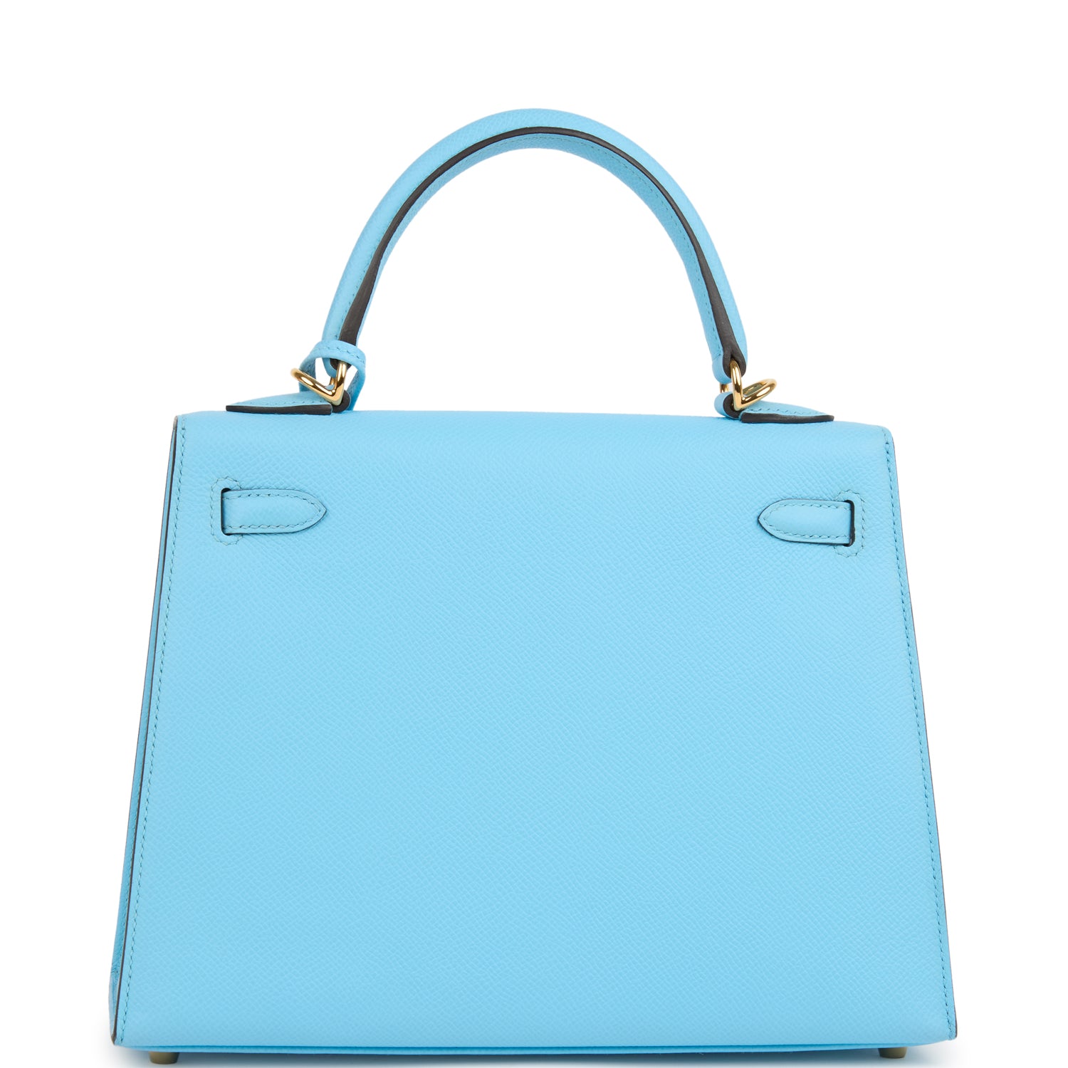 Hermes Kelly Sellier 25 Celeste Epsom Gold Hardware