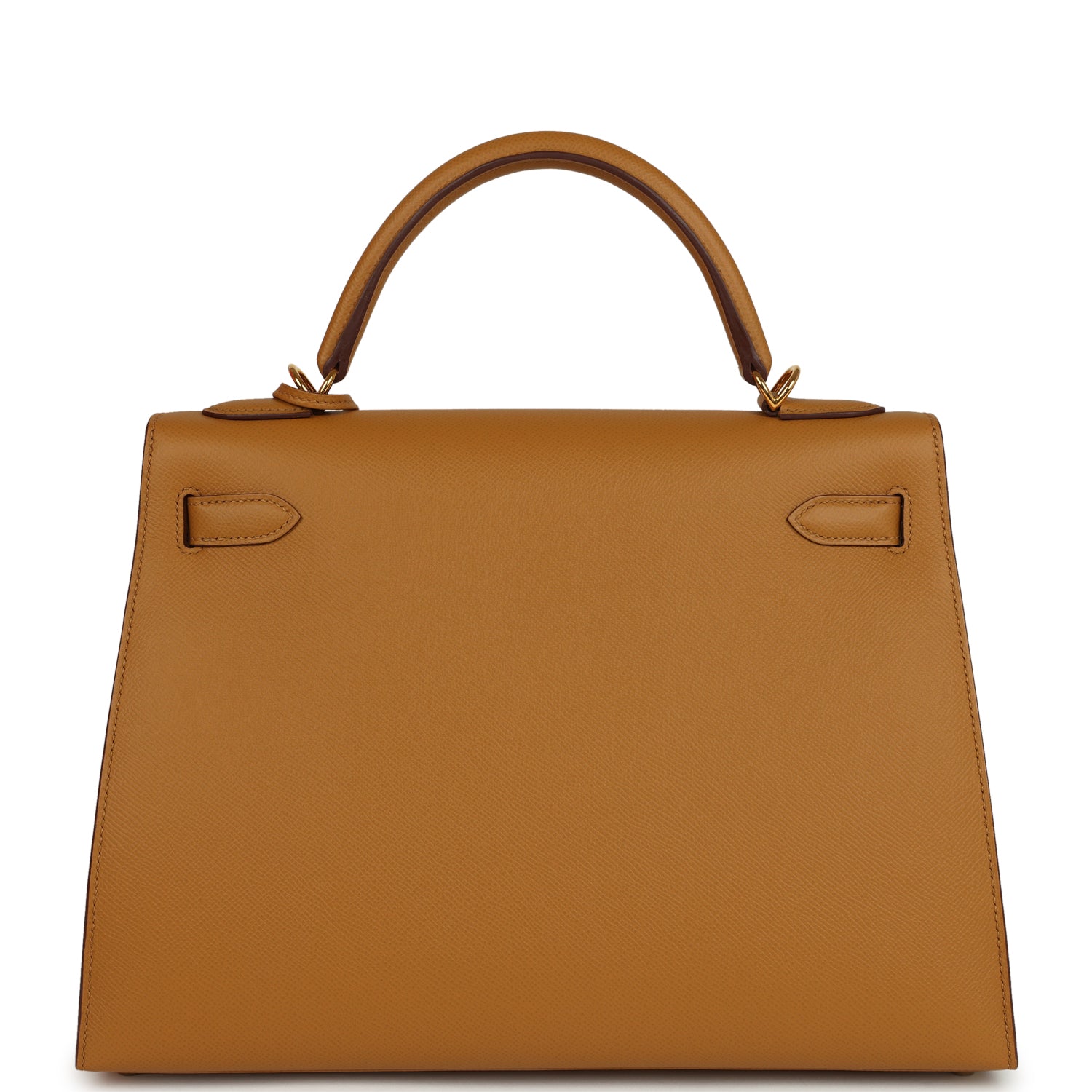 Pre-owned Hermes Kelly Sellier 32 Sesame Epsom Gold Hardware