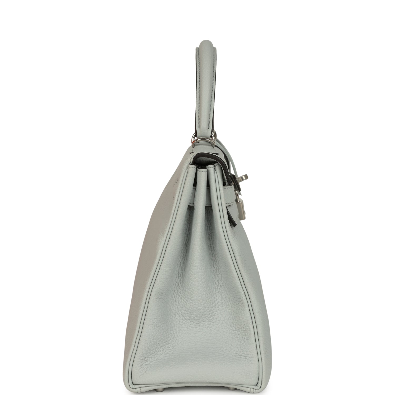 Hermes Kelly Retourne 28 Bleu Pale Clemence Palladium Hardware