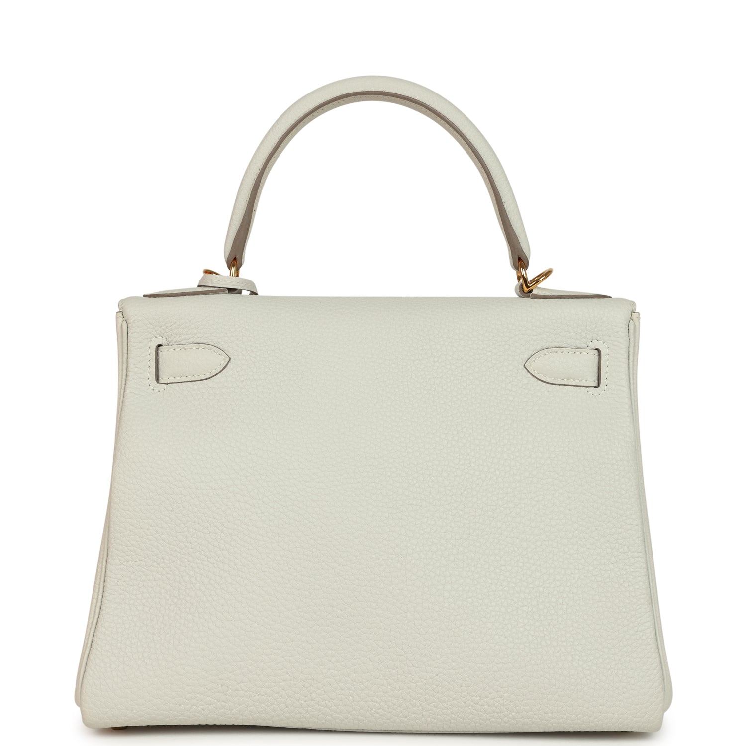 Pre-owned Hermes Kelly Retourne 28 Gris Pale Togo Gold Hardware