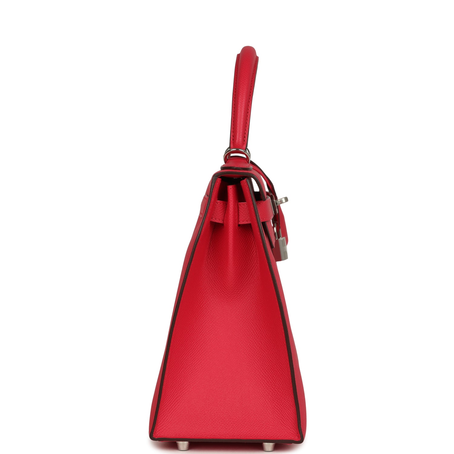 Hermes Kelly Sellier 28 Rose Extreme Epsom Palladium Hardware
