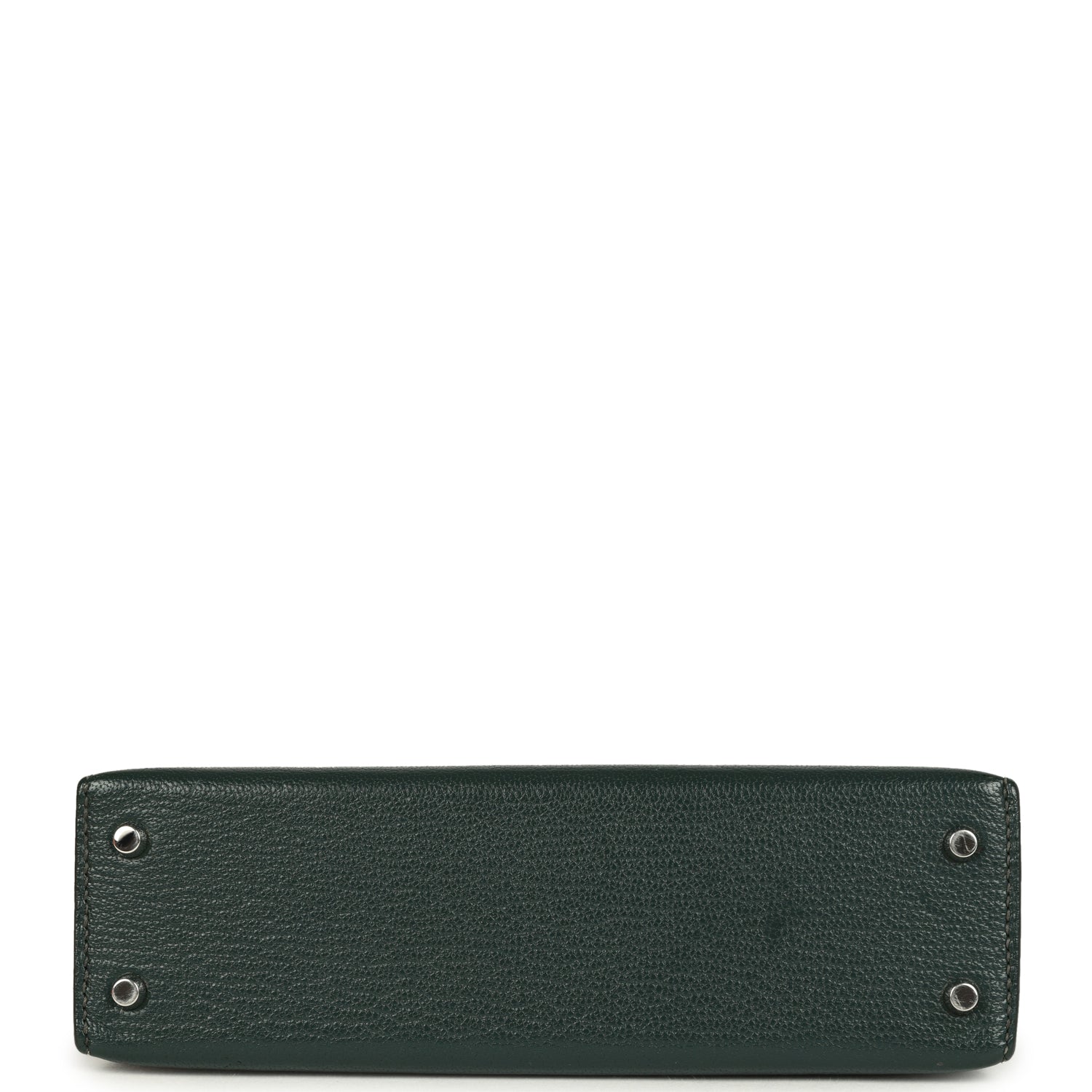 Pre-owned Hermes Kelly Sellier 20 Vert Titien Verso Chevre Mysore Palladium Hardware
