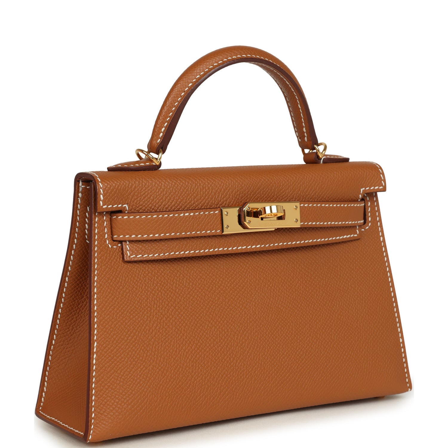 Pre-owned Hermes Kelly Sellier 20 Gold Epsom Gold Hardware