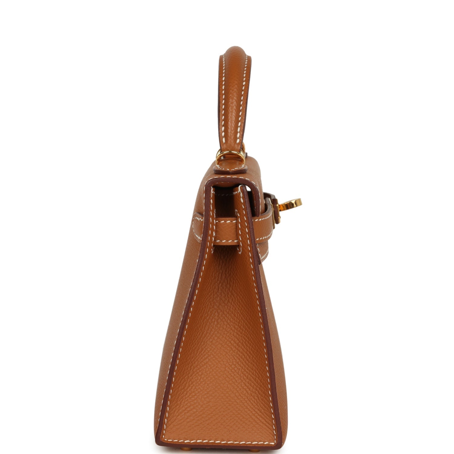 Pre-owned Hermes Kelly Sellier 20 Gold Epsom Gold Hardware