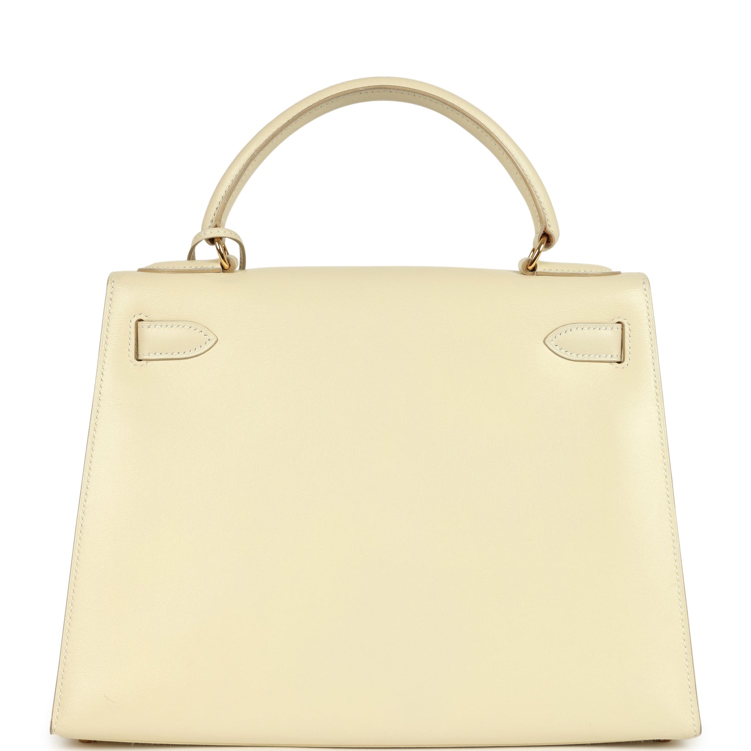 Vintage Hermes Kelly Sellier 28 Parchemin Box Gold Hardware