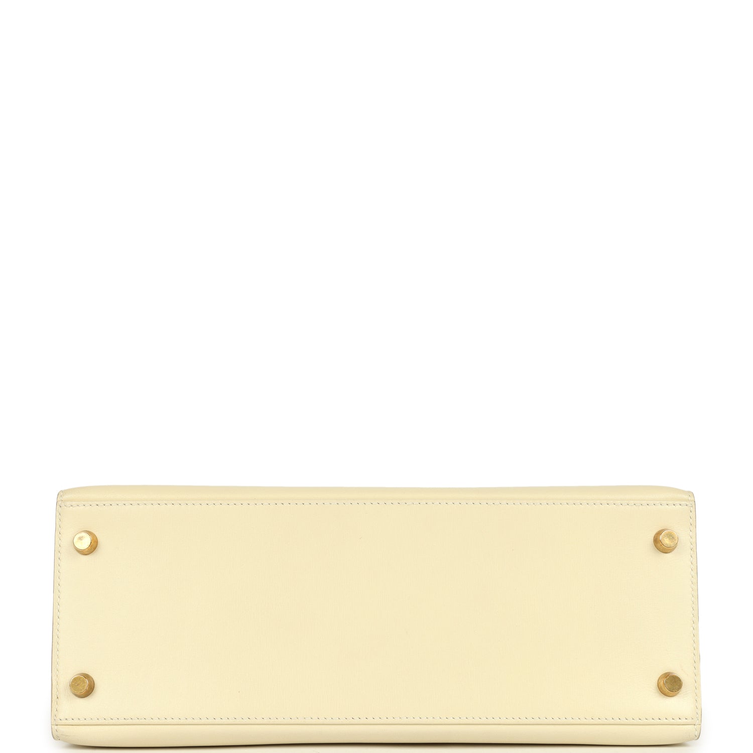 Vintage Hermes Kelly Sellier 28 Parchemin Box Gold Hardware