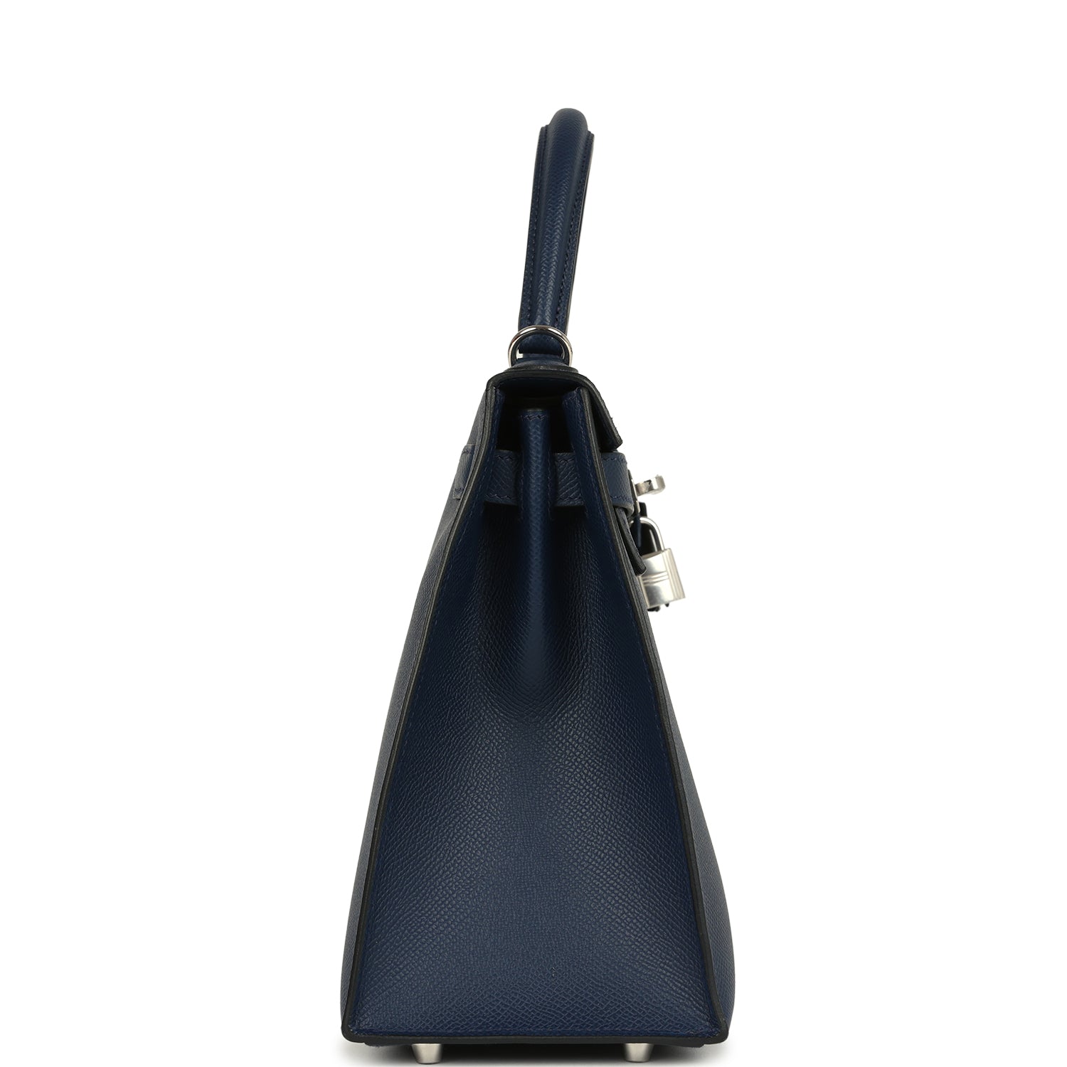 Hermes Kelly Sellier 28 Bleu Navy Epsom Palladium Hardware
