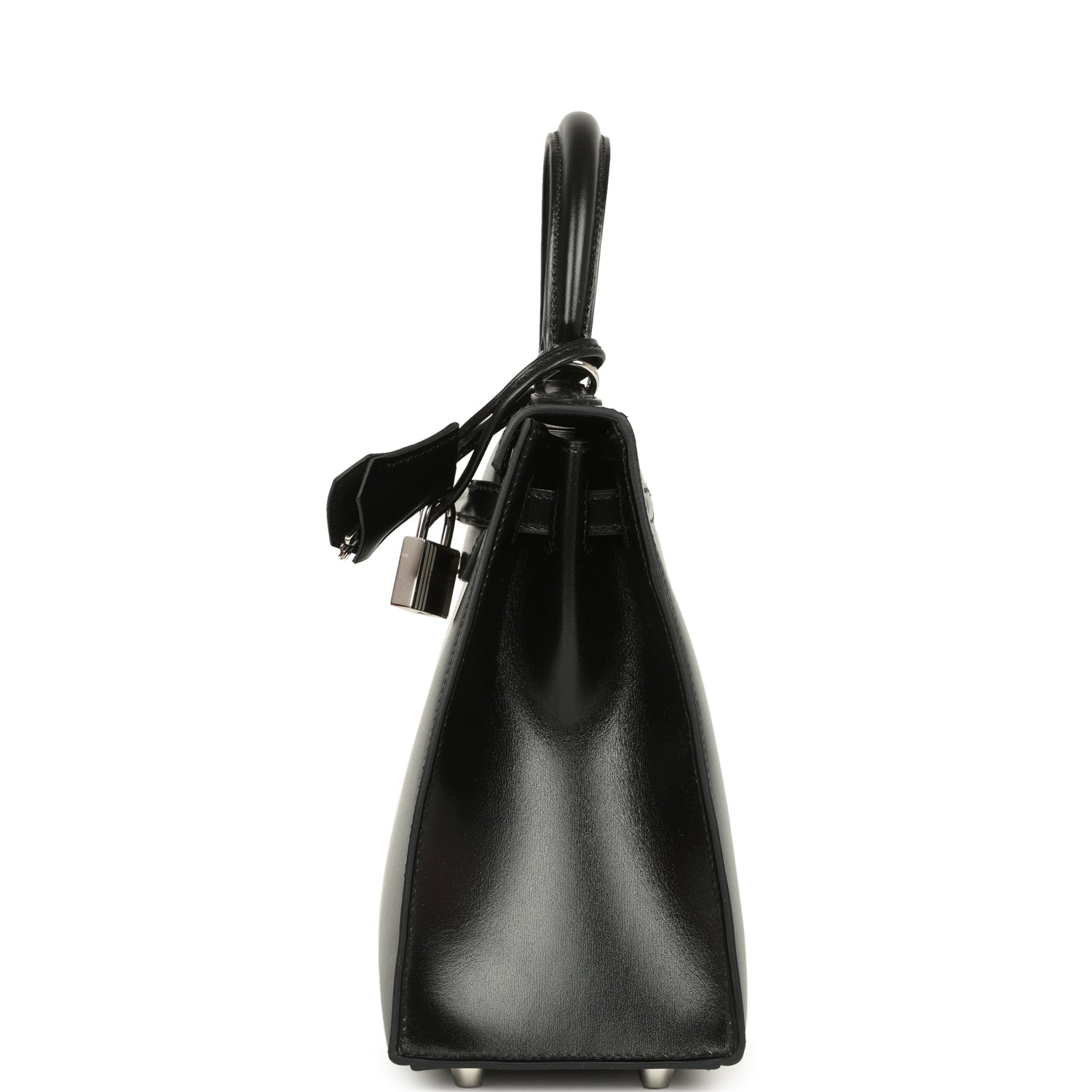 Hermes Kelly Sellier 25 Black Box Palladium Hardware