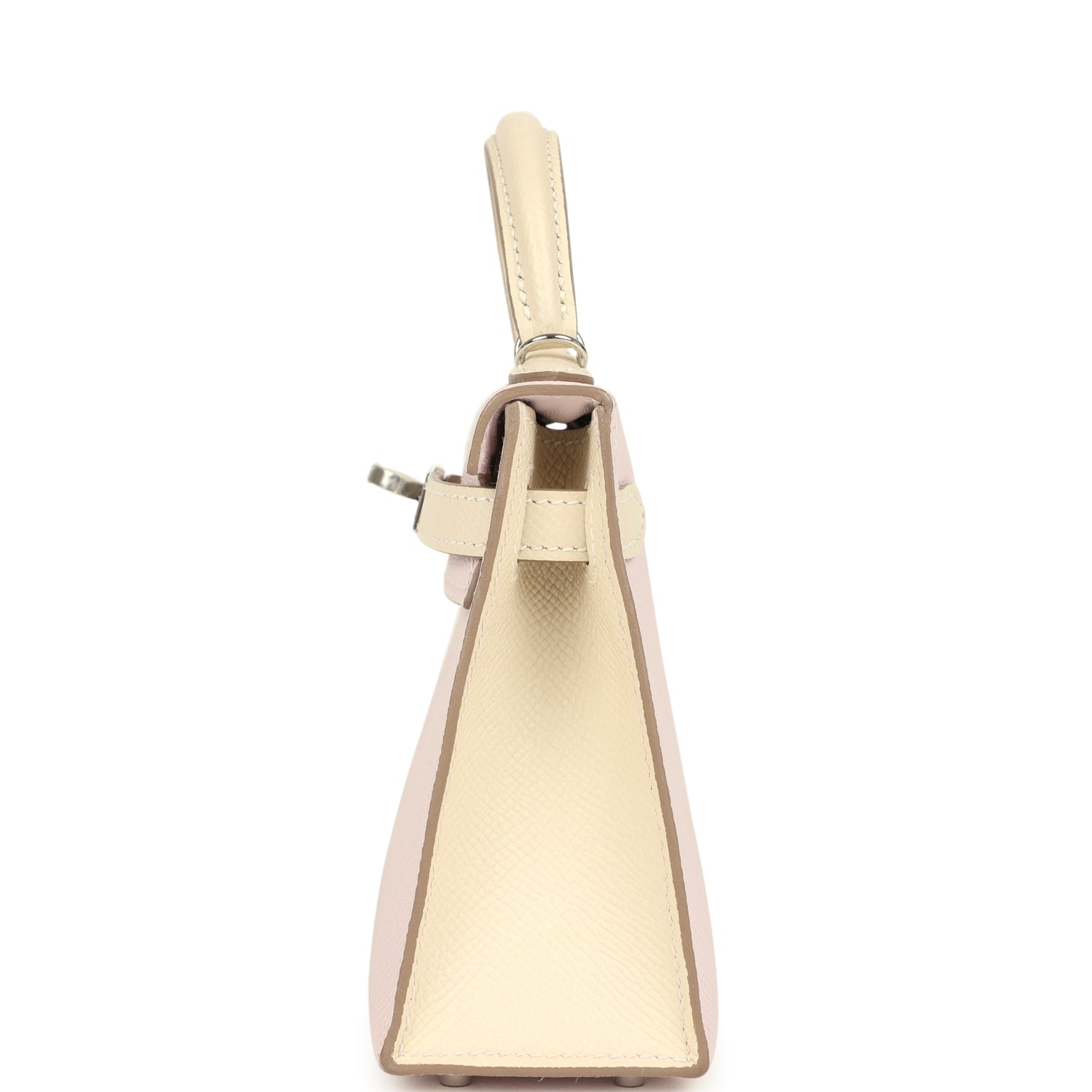 Hermes Special Order (HSS) Kelly Sellier 20 Mauve Pale and Craie Epsom Palladium Hardware