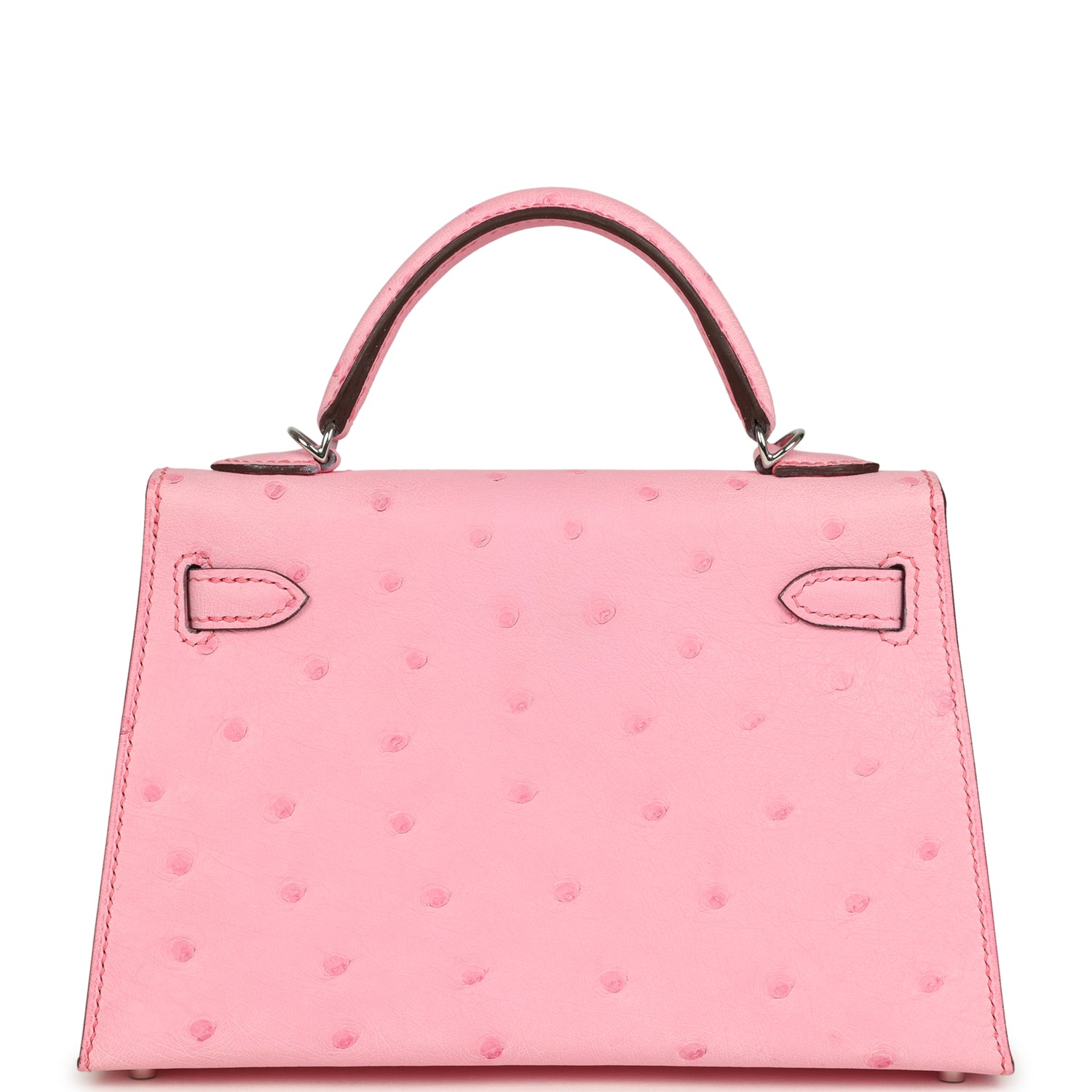 Hermes Kelly Sellier 20 Bubblegum Ostrich Palladium Hardware