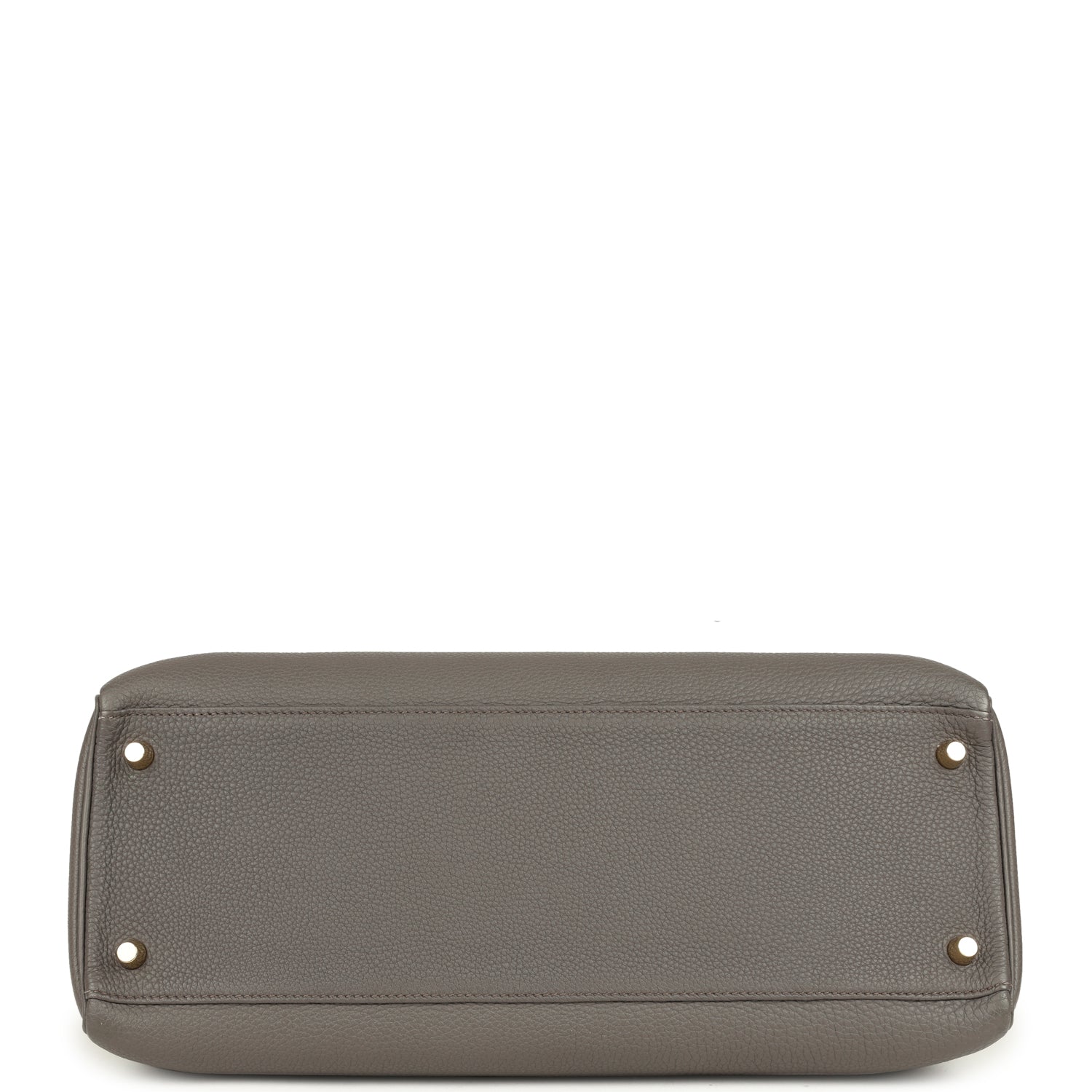 Pre-owned Hermes Kelly Retourne 35 Etain Togo Gold Hardware