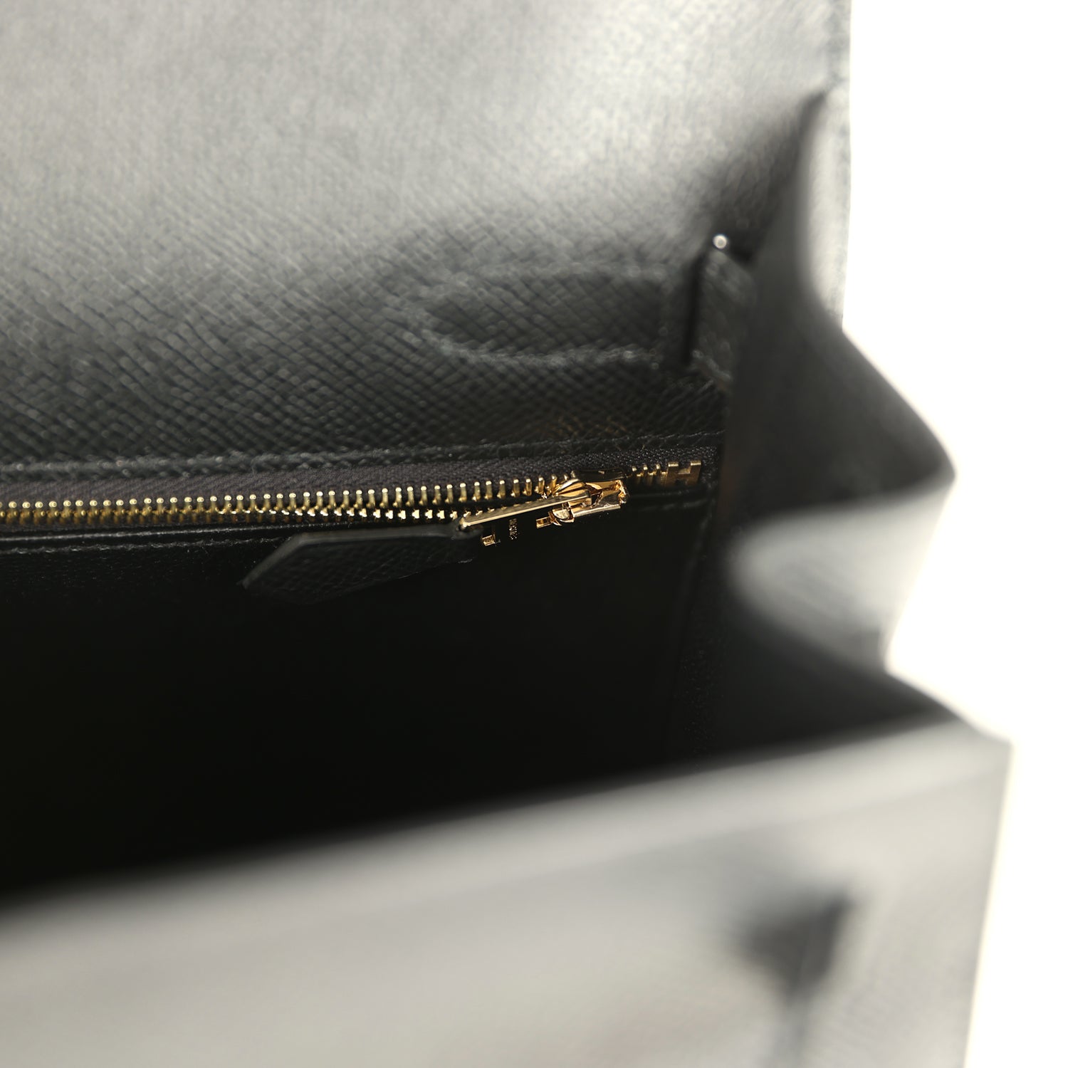Hermes Kelly Sellier 28 Black Epsom Gold Hardware