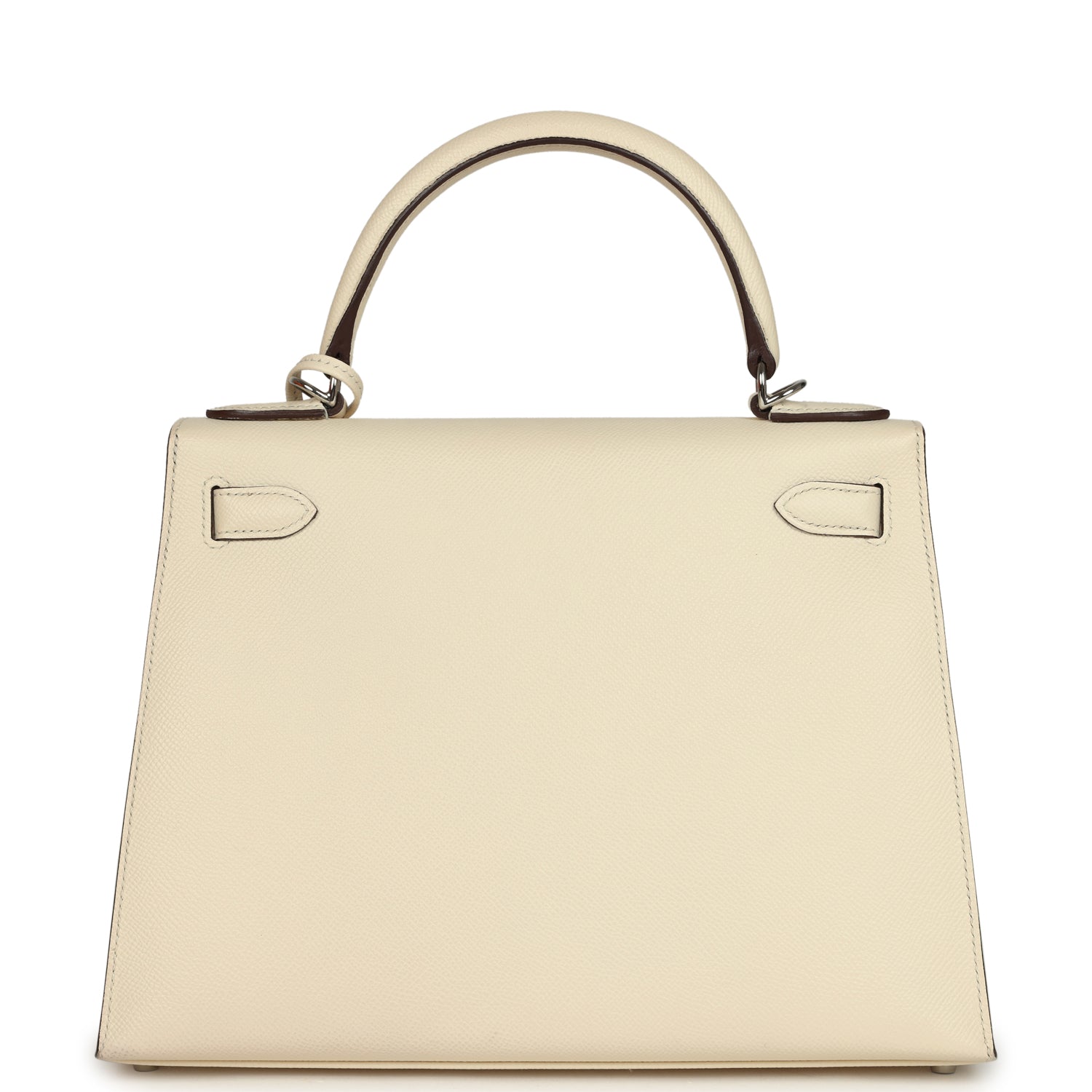 Pre-owned Hermes Kelly Sellier 28 Nata Epsom Palladium Hardware
