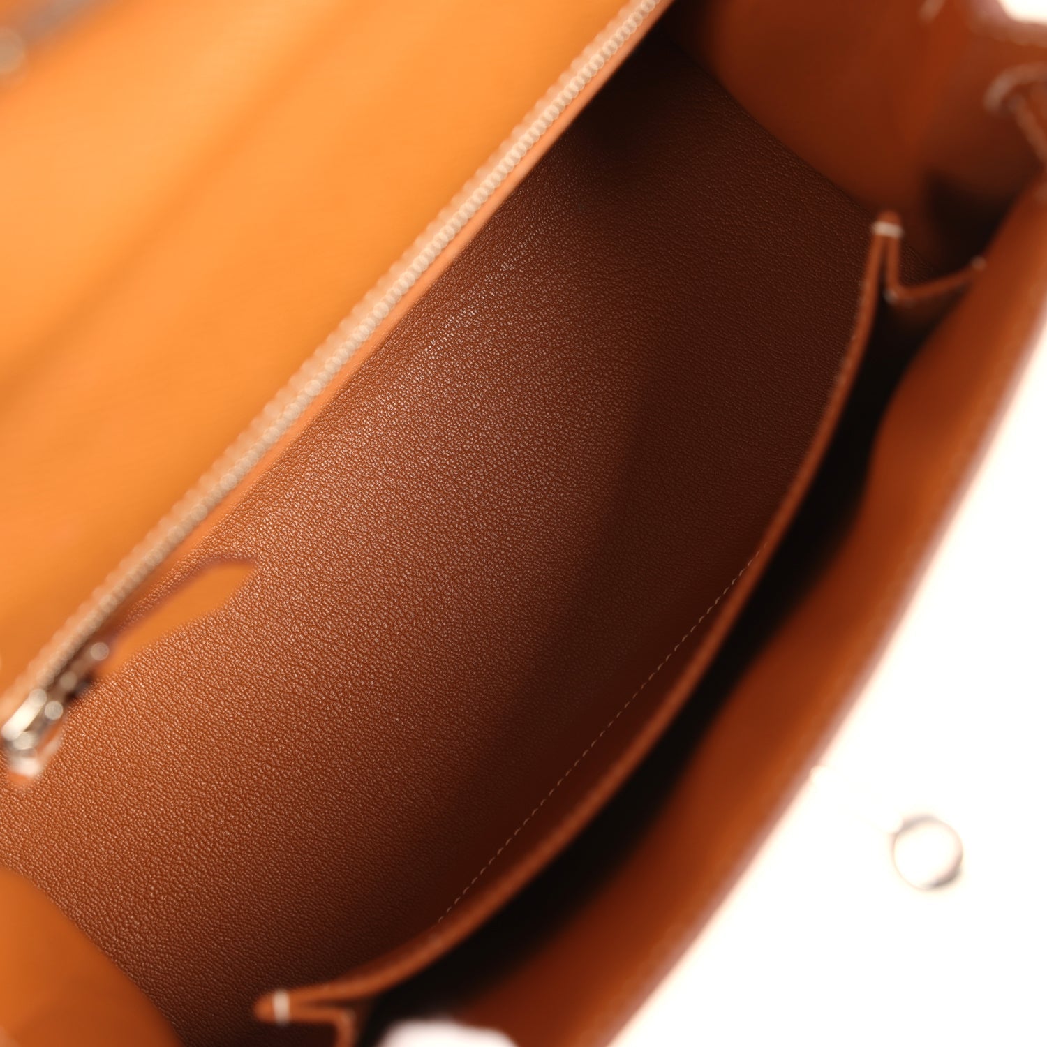 Pre-owned Hermes Kelly Sellier 25 Gold Epsom Palladium Hardware