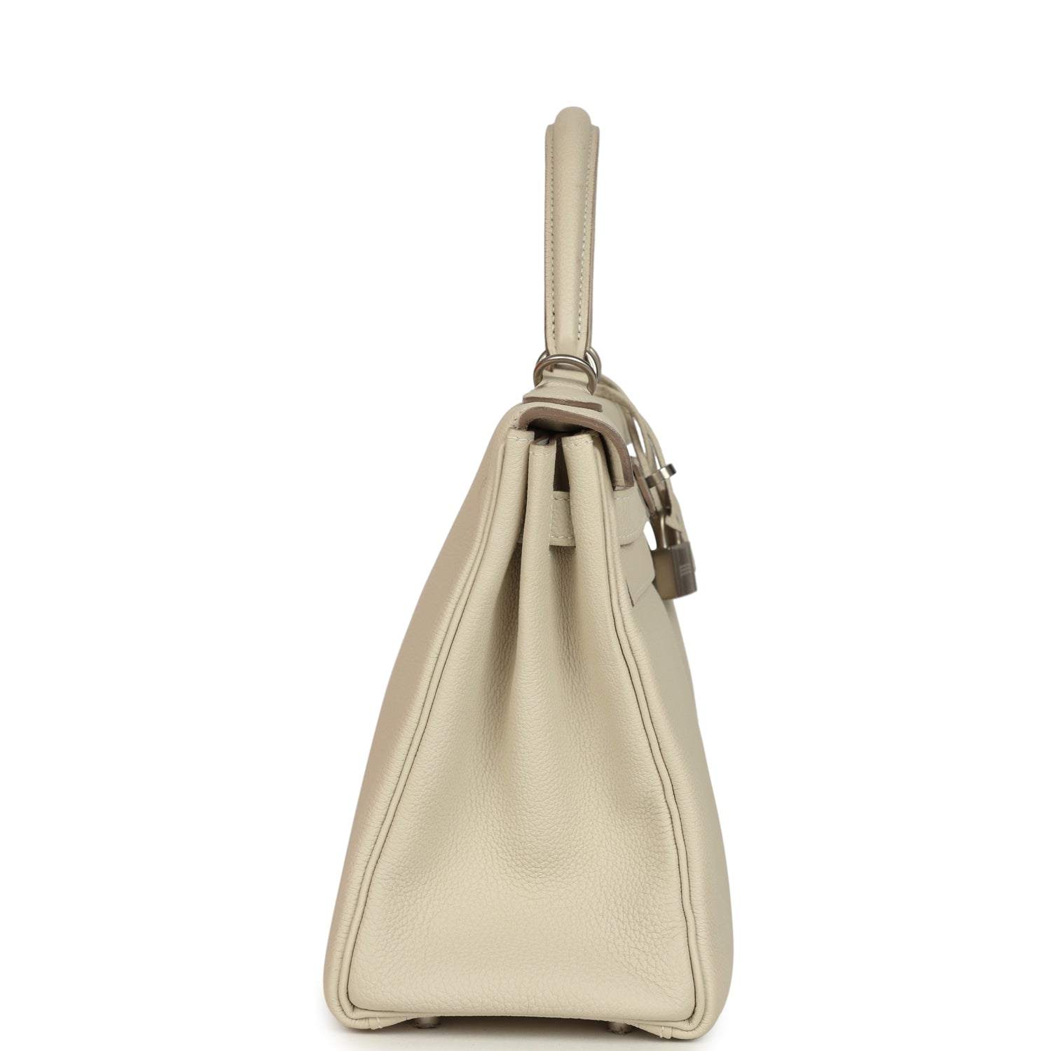 Pre-owned Hermes Special Order (HSS) Kelly Retourne 28 Beton Verso Togo Brushed Palladium Hardware