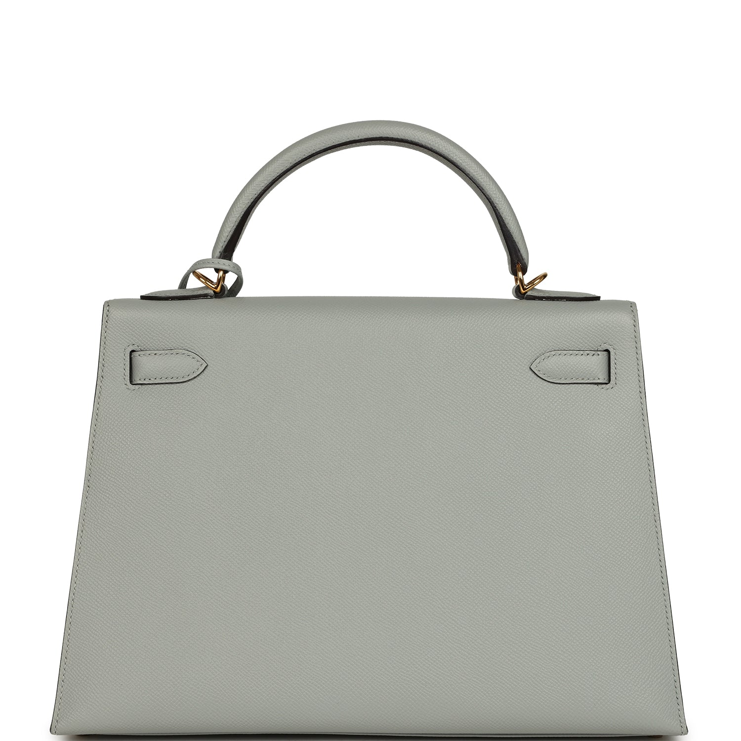 Pre-owned Hermes Kelly Sellier 32 Bleu Glacier Epsom Gold Hardware