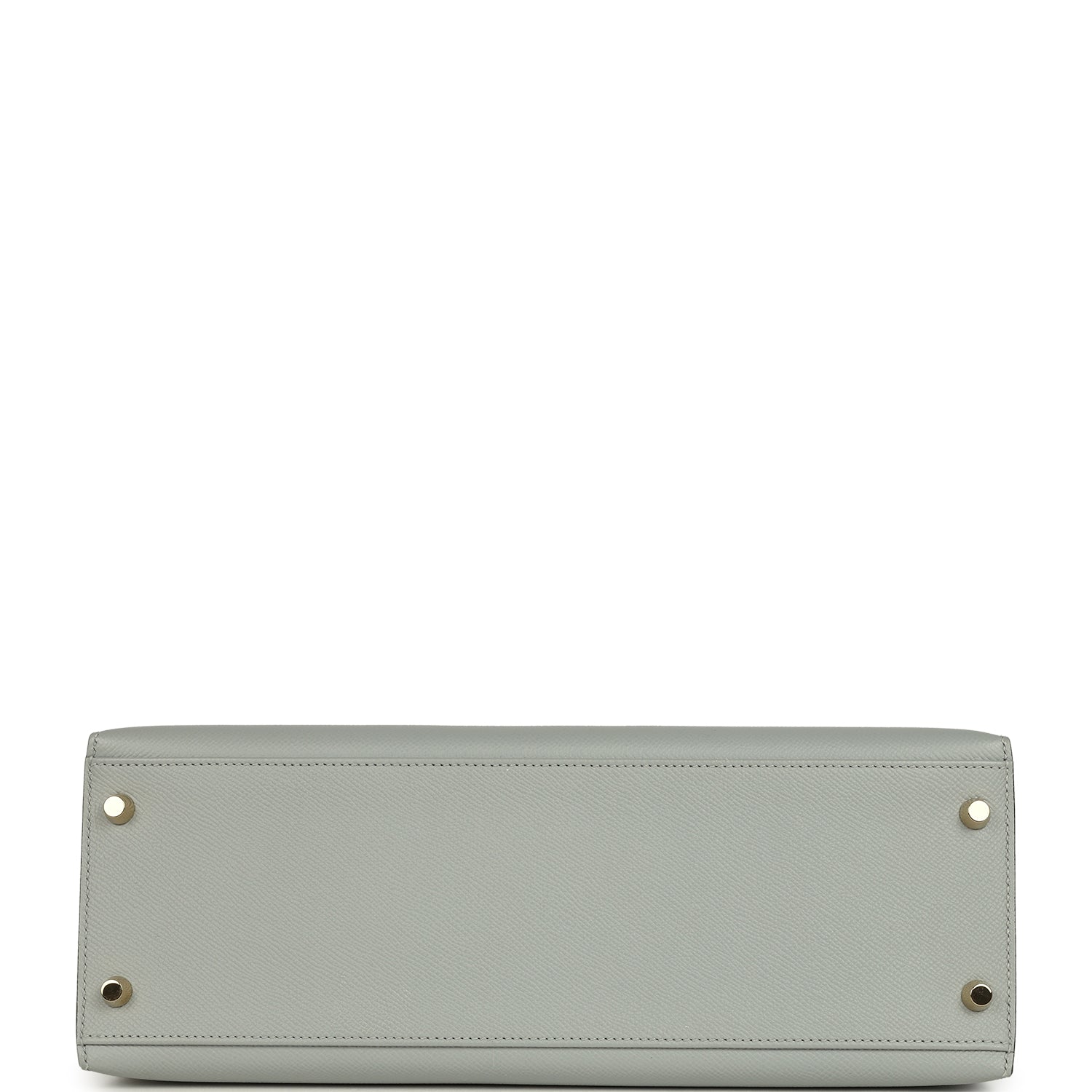 Pre-owned Hermes Kelly Sellier 32 Bleu Glacier Epsom Gold Hardware