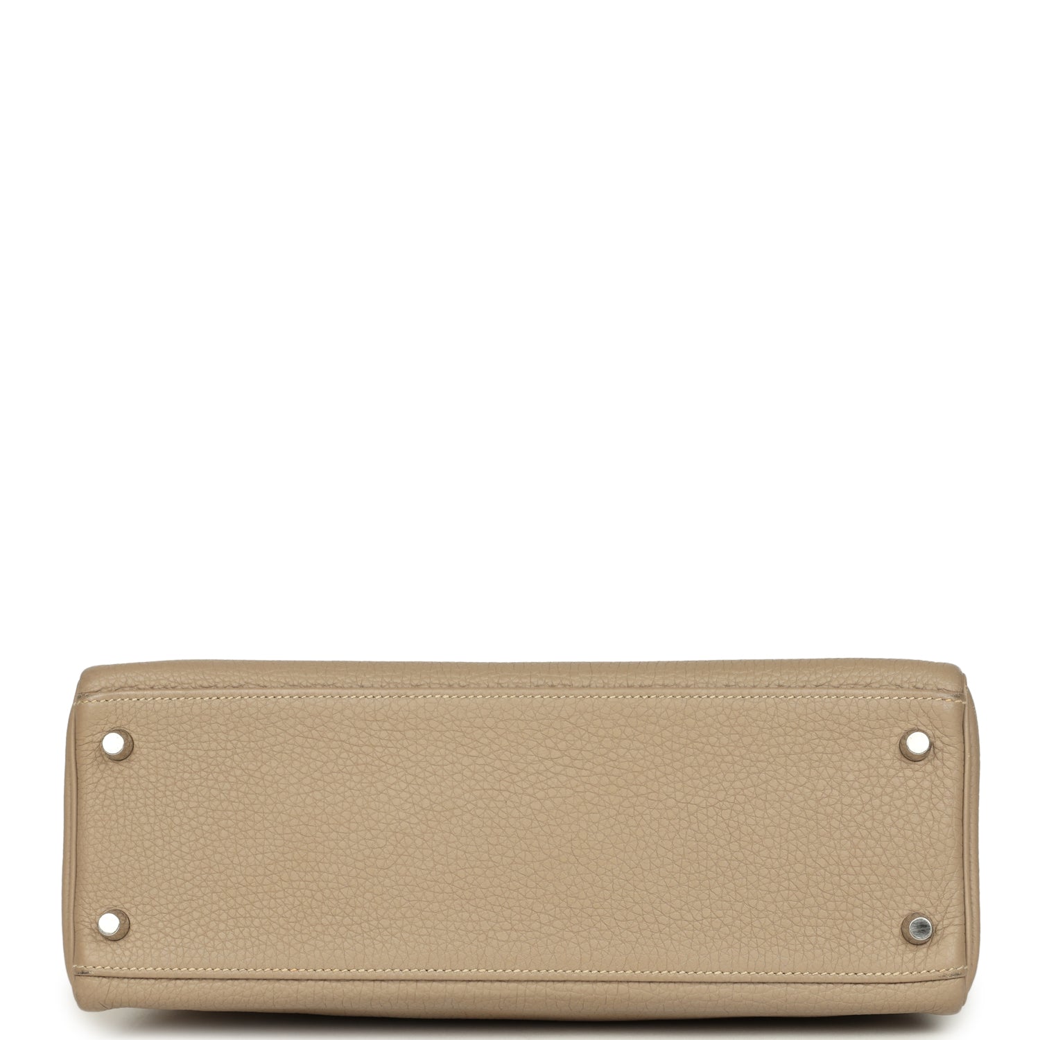 Pre-owned Hermes Kelly Retourne 32 Gris Tourterelle Togo Palladium Hardware
