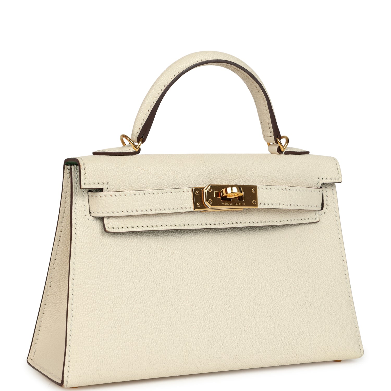 Pre-owned Hermes Special Order (HSS) Kelly Sellier 20 Nata Verso Chevre Mysore Gold Hardware