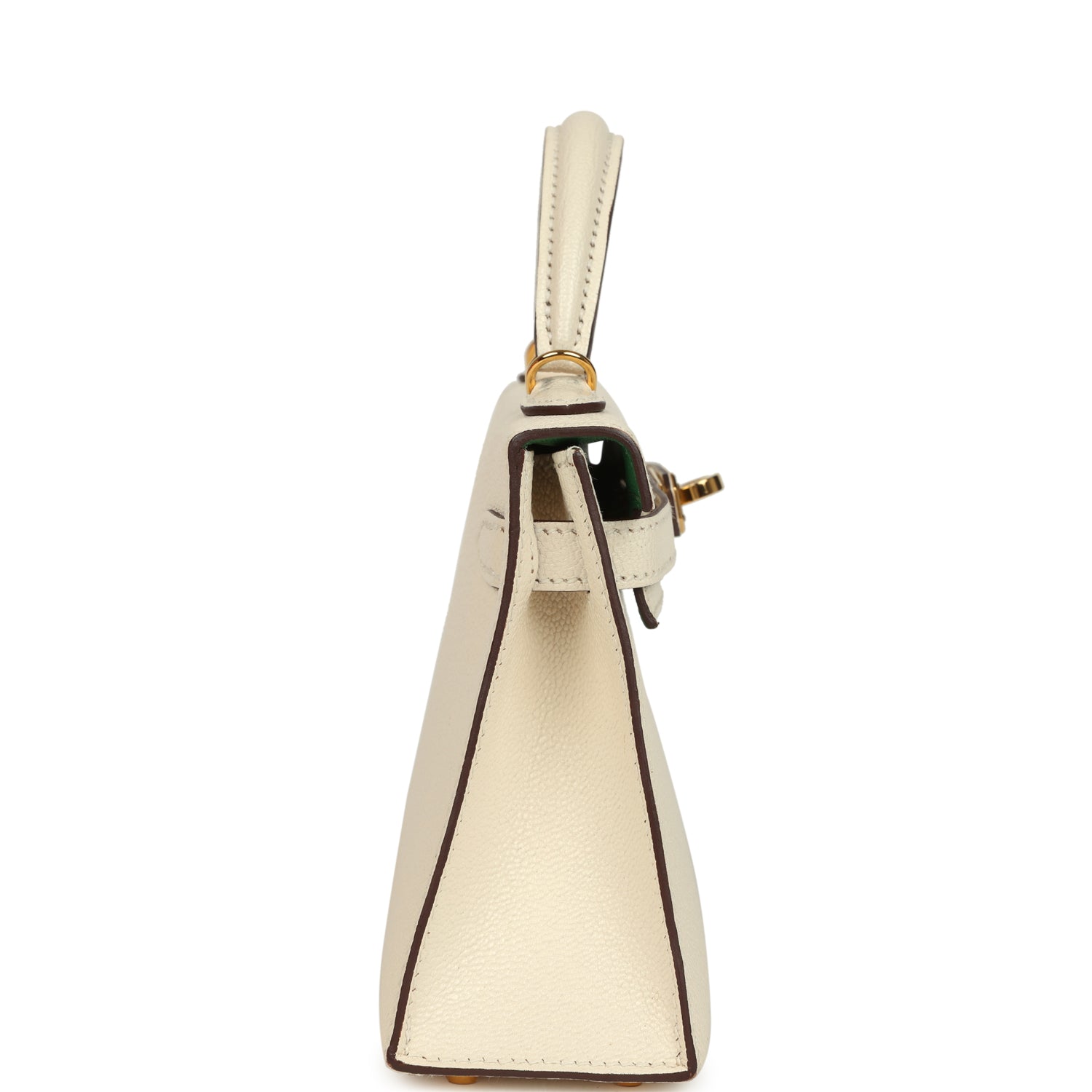 Pre-owned Hermes Special Order (HSS) Kelly Sellier 20 Nata Verso Chevre Mysore Gold Hardware