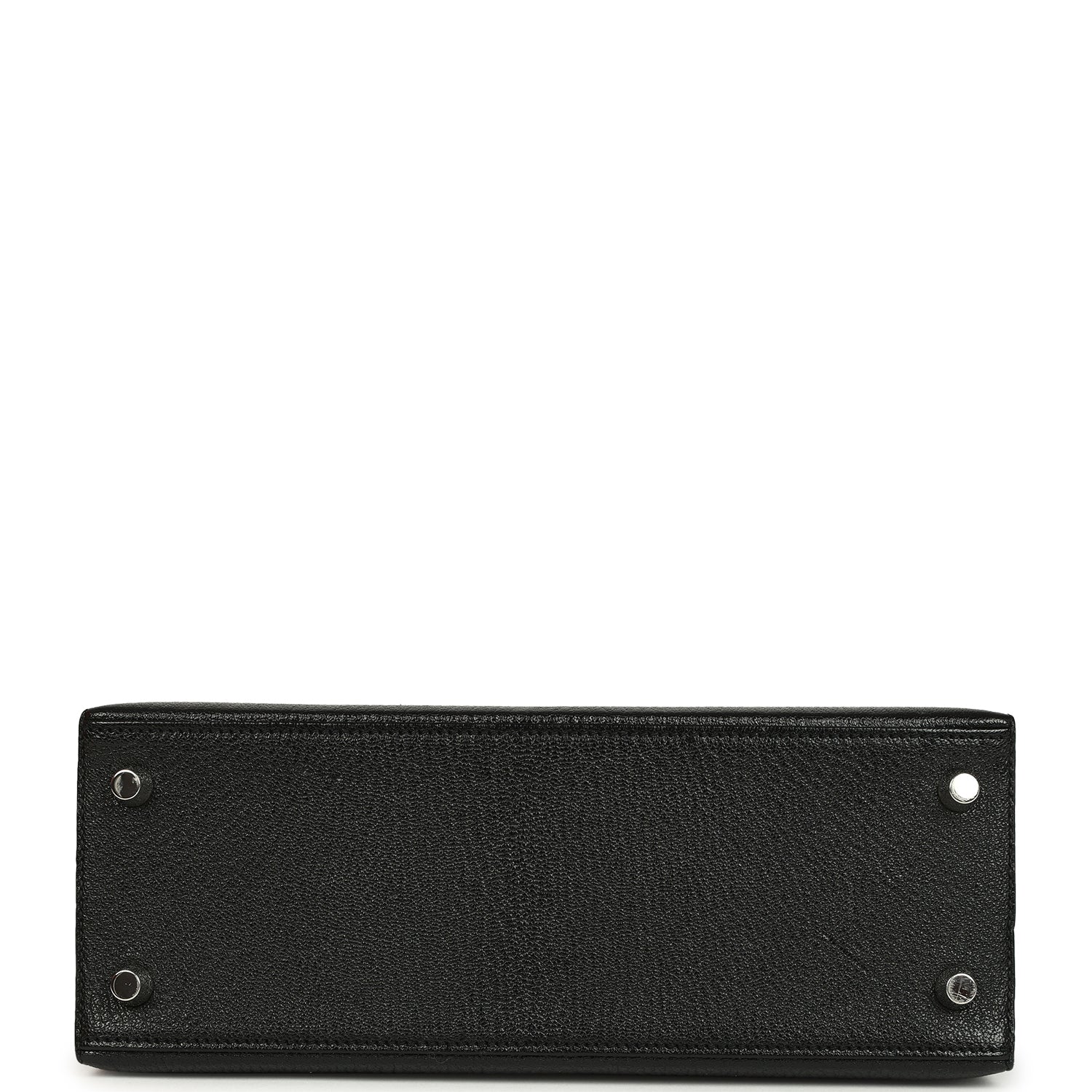 Pre-owned Hermes Special Order (HSS) Kelly Sellier 25 Black Verso Chevre Mysore Brushed Palladium Hardware