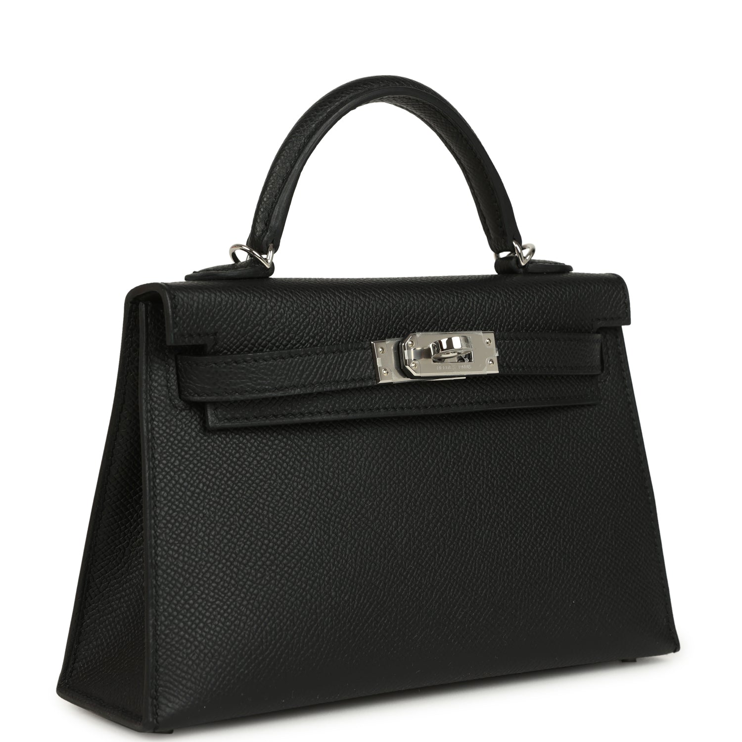 Hermes Kelly Sellier 20 Black Epsom Palladium Hardware