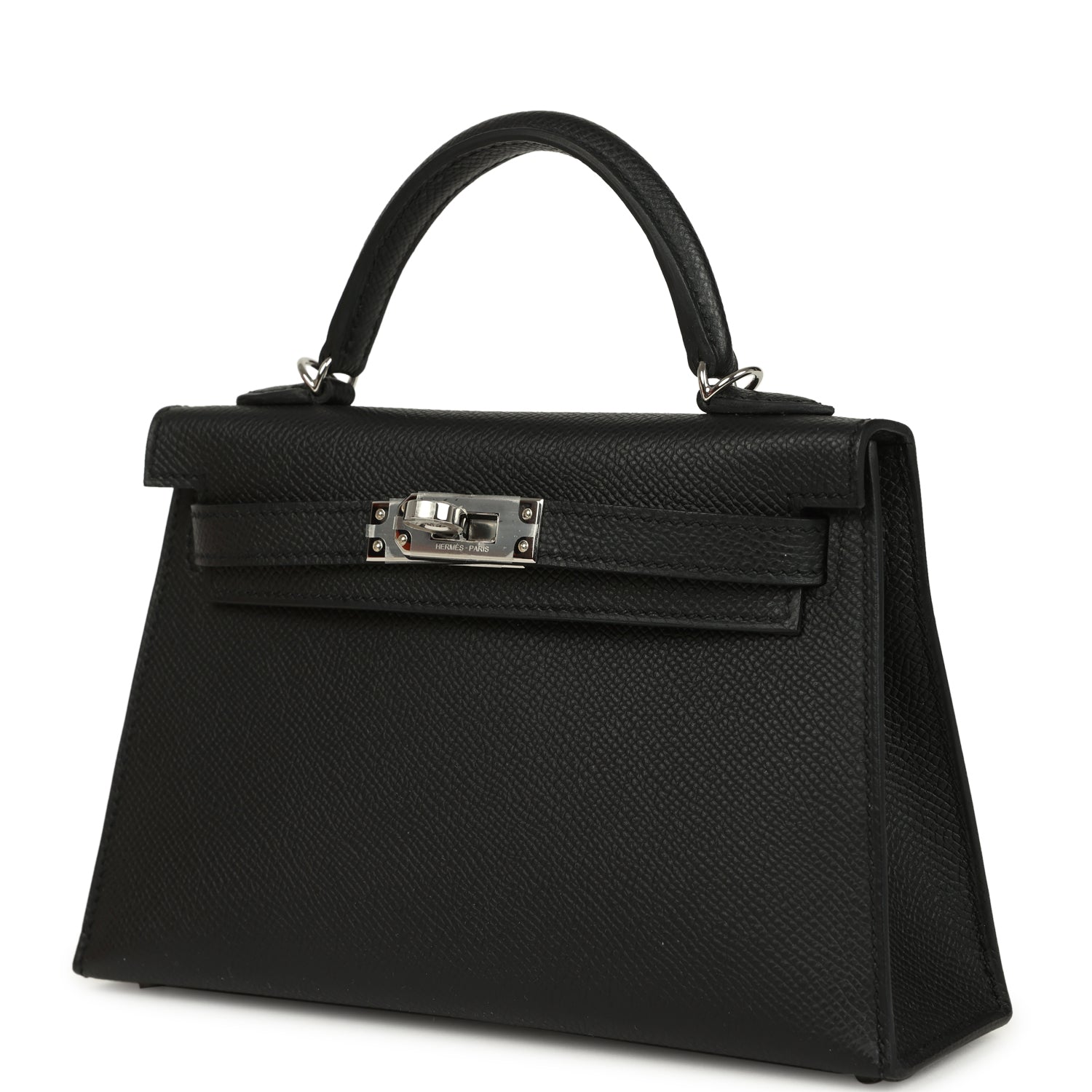 Hermes Kelly Sellier 20 Black Epsom Palladium Hardware