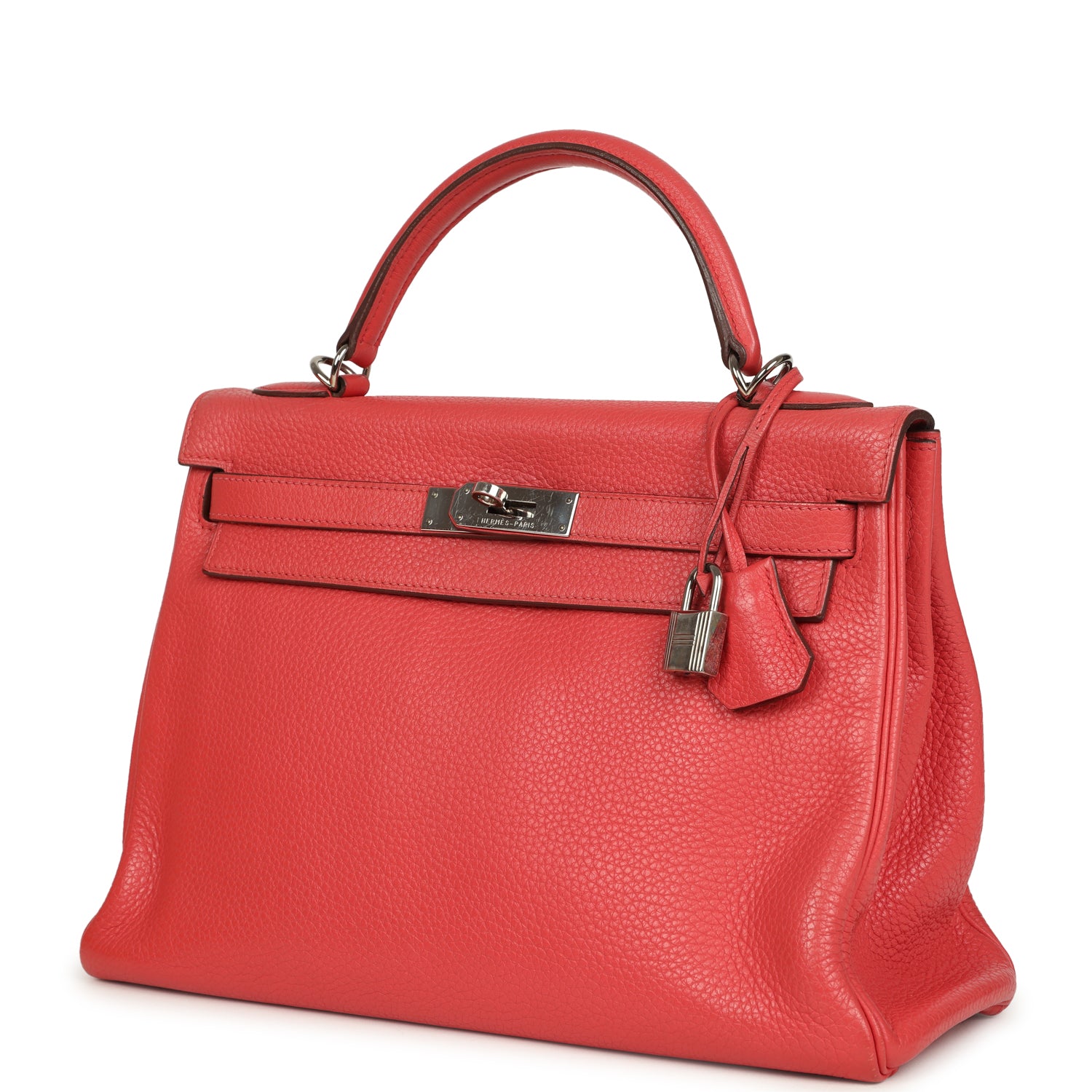 Pre-owned Hermes Kelly Retourne 32 Bougainvillea Clemence Gold Hardware