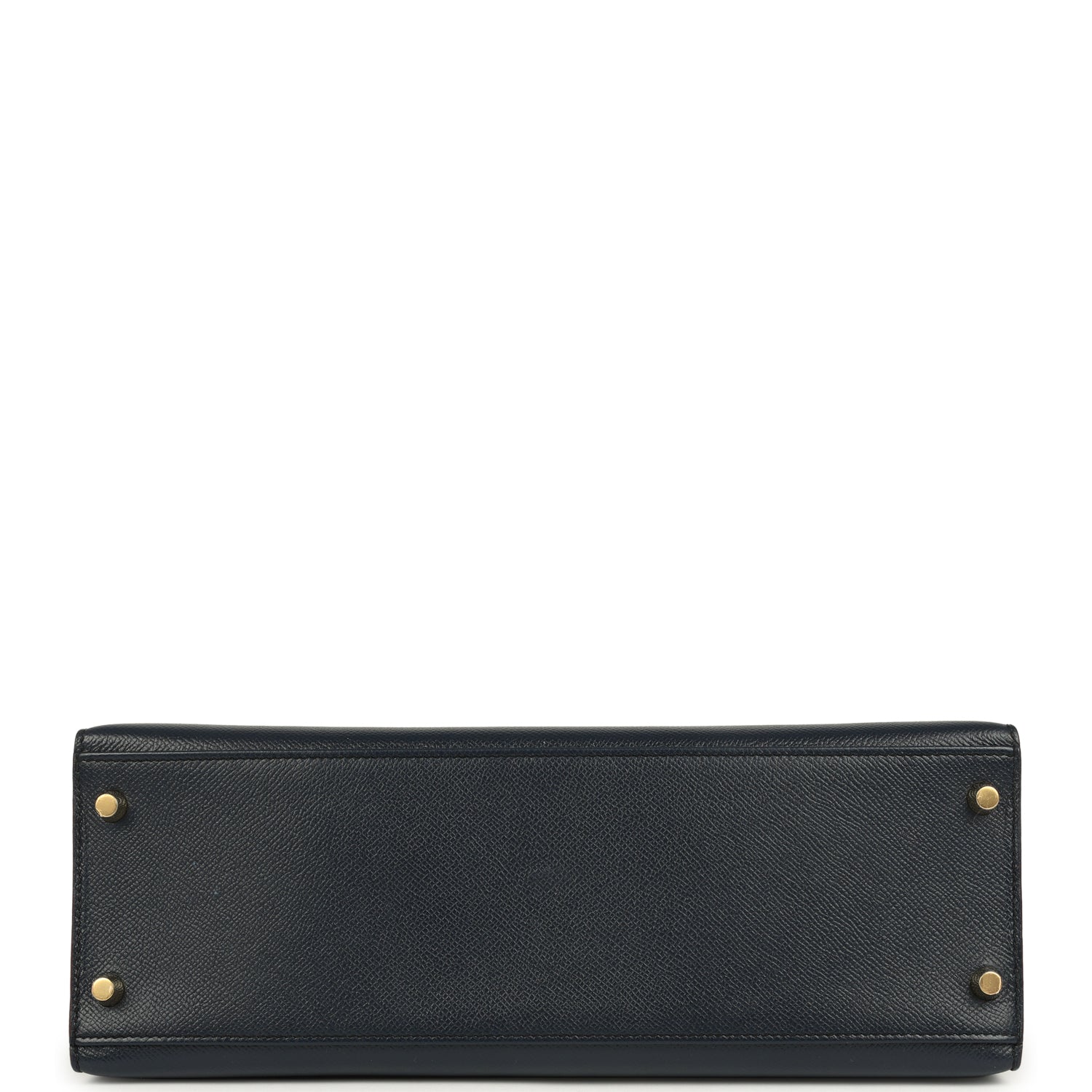 Pre-owned Hermes Kelly Sellier 32 Bleu Indigo and Rouge H Contour Epsom Gold Hardware