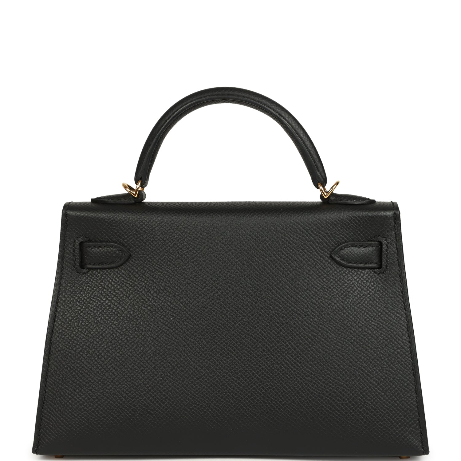 Hermes Kelly Sellier 20 Black Epsom Gold Hardware
