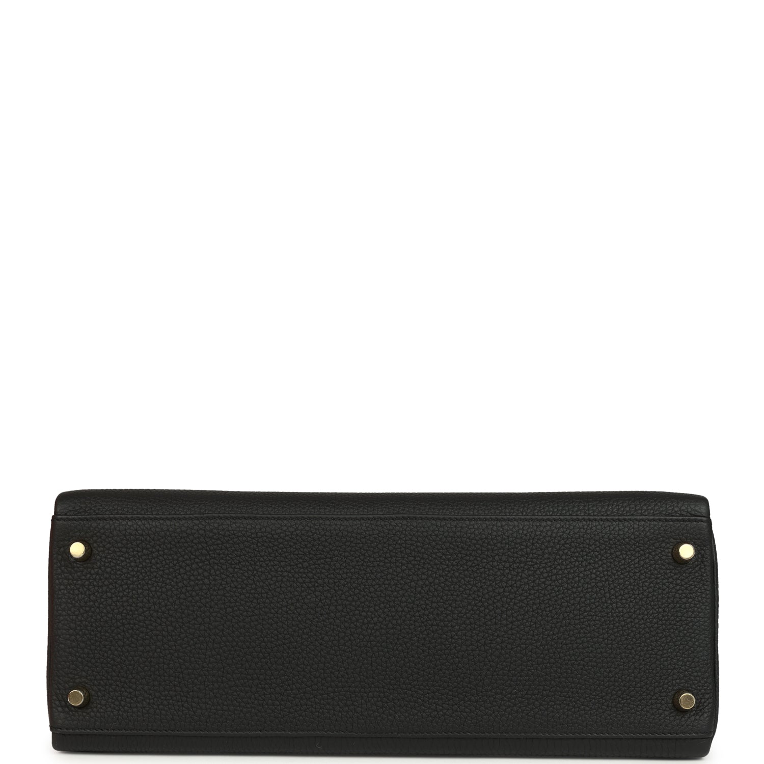 Pre-owned Hermes Kelly Retourne 35 Black Togo Gold Hardware