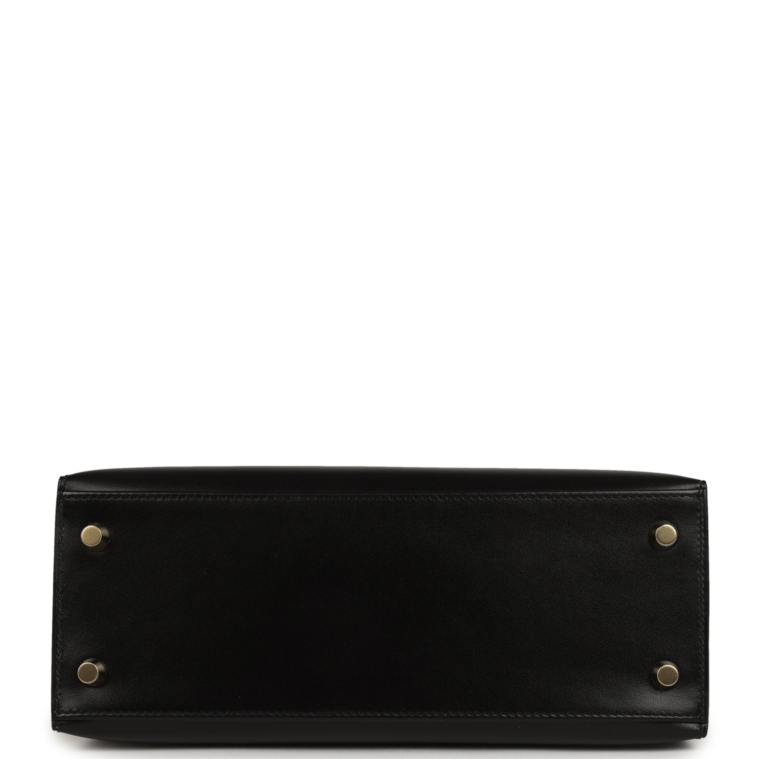 Hermes Kelly Sellier 25 Black Box Gold Hardware