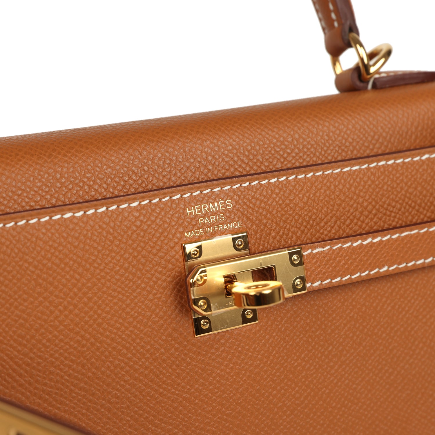Hermes Kelly Sellier 25 Gold Epsom Gold Hardware