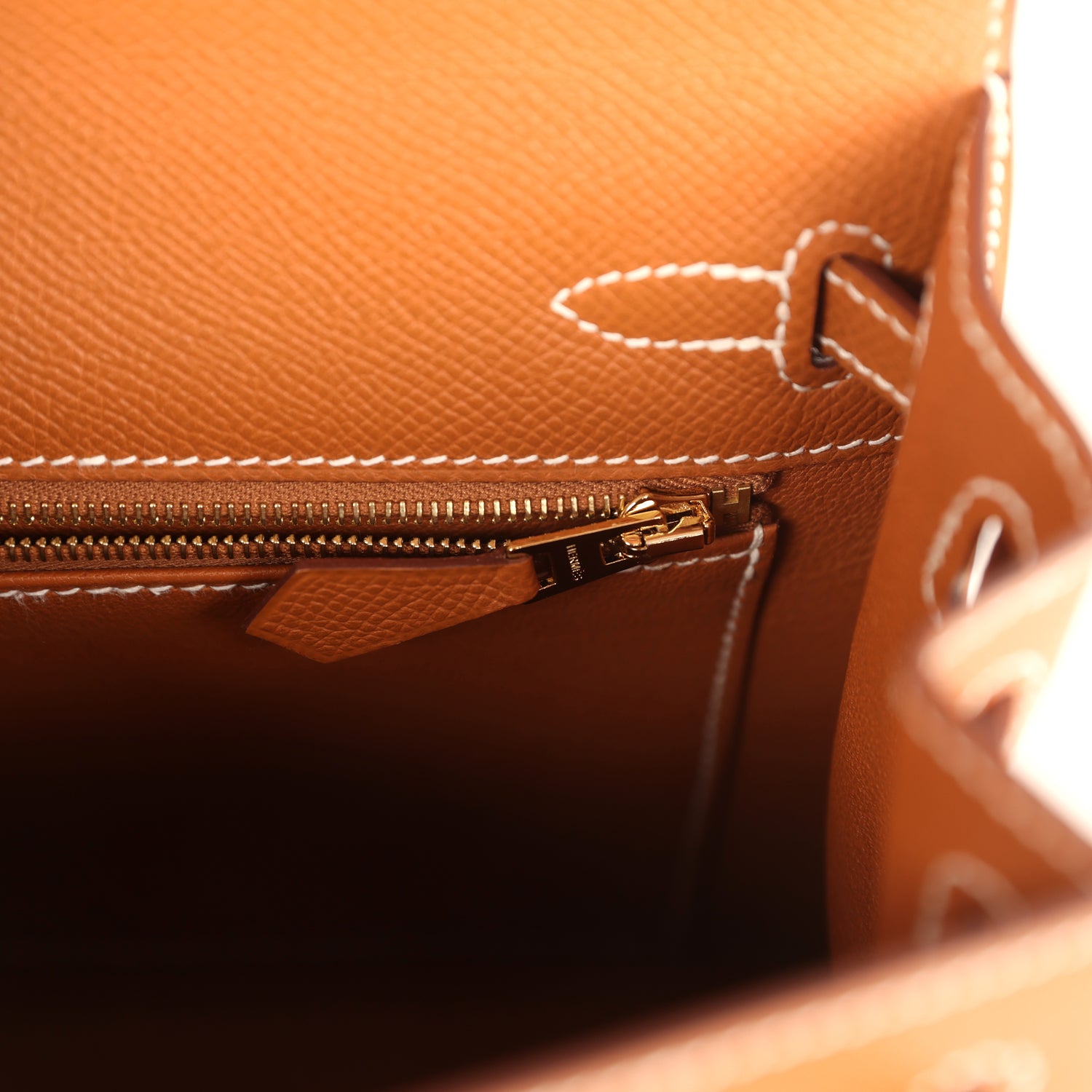 Hermes Kelly Sellier 25 Gold Epsom Gold Hardware