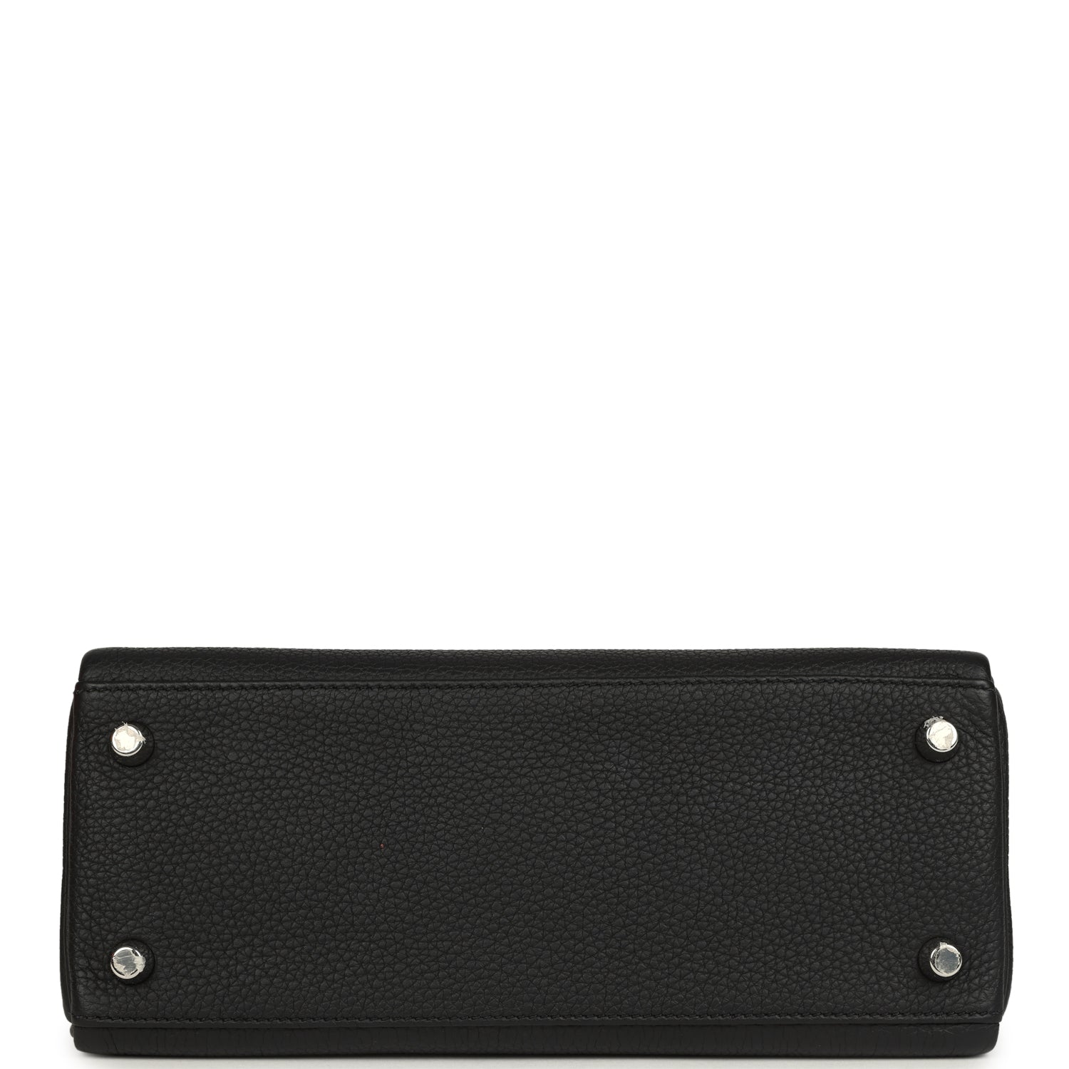 Pre-owned Hermes Kelly Retourne 25 Black Togo and Varanus Lizard Touch Palladium Hardware