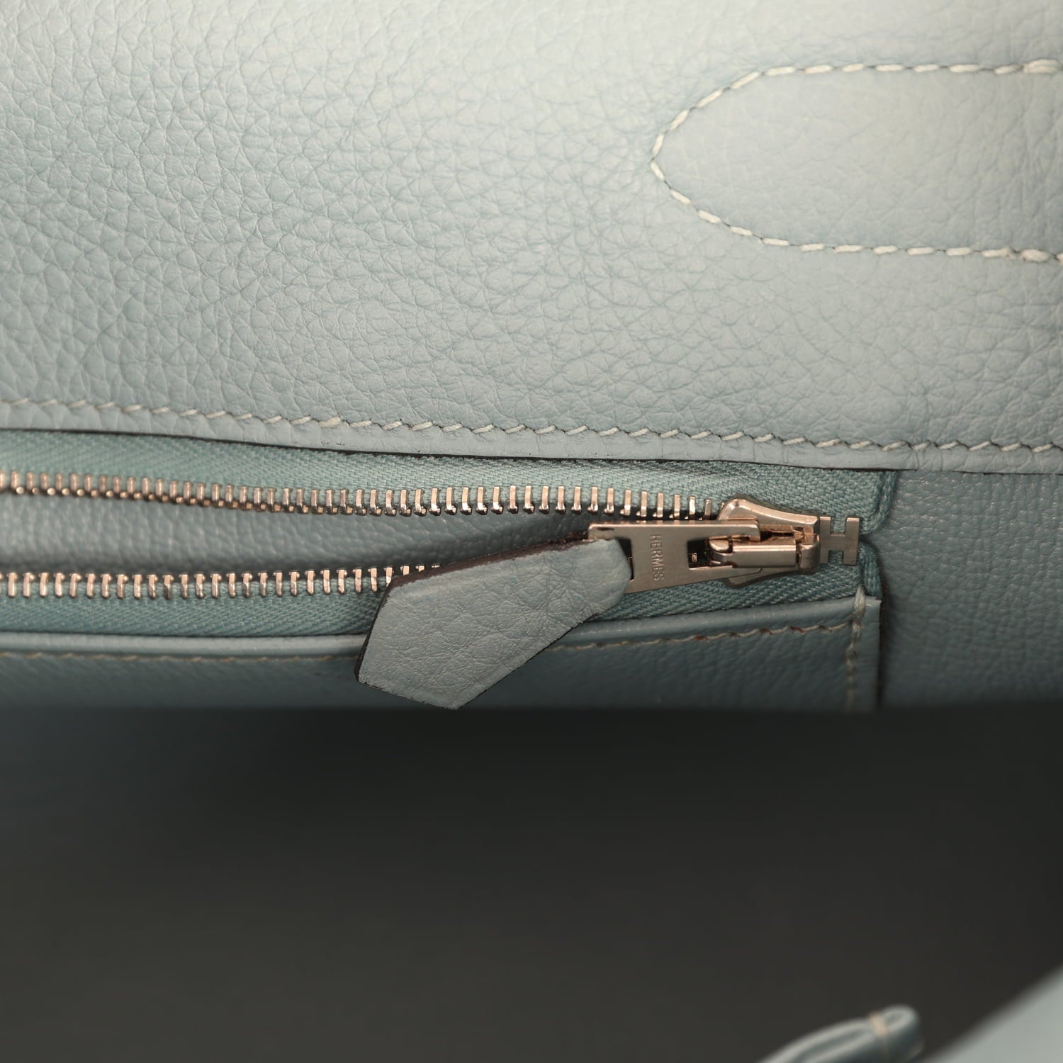 Vintage Hermes Shoulder Kelly 42 JPG Ciel Clemence Palladium Hardware