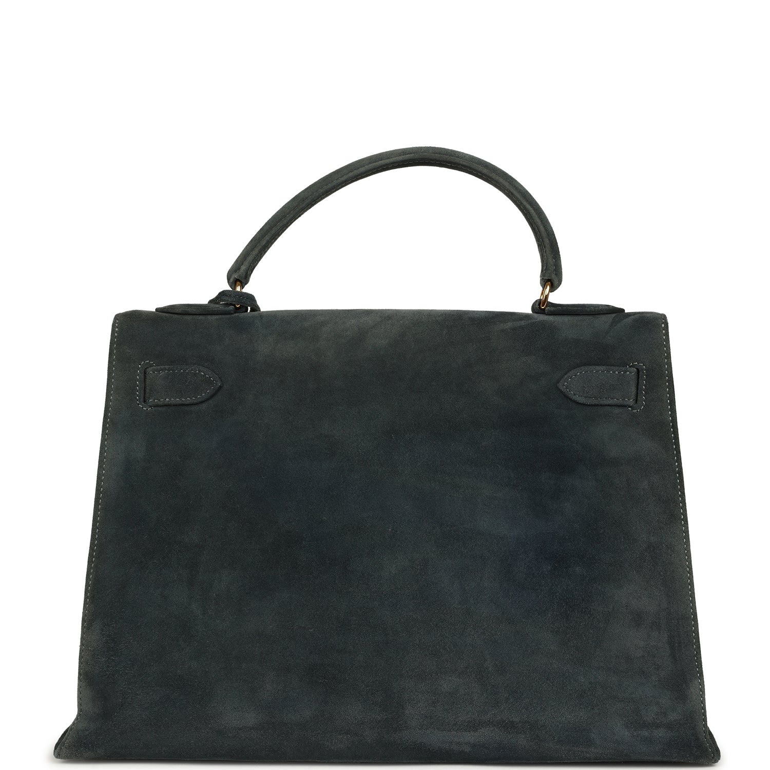 Vintage Hermes Kelly Sellier 32 Bleu Indigo Doblis Gold Hardware
