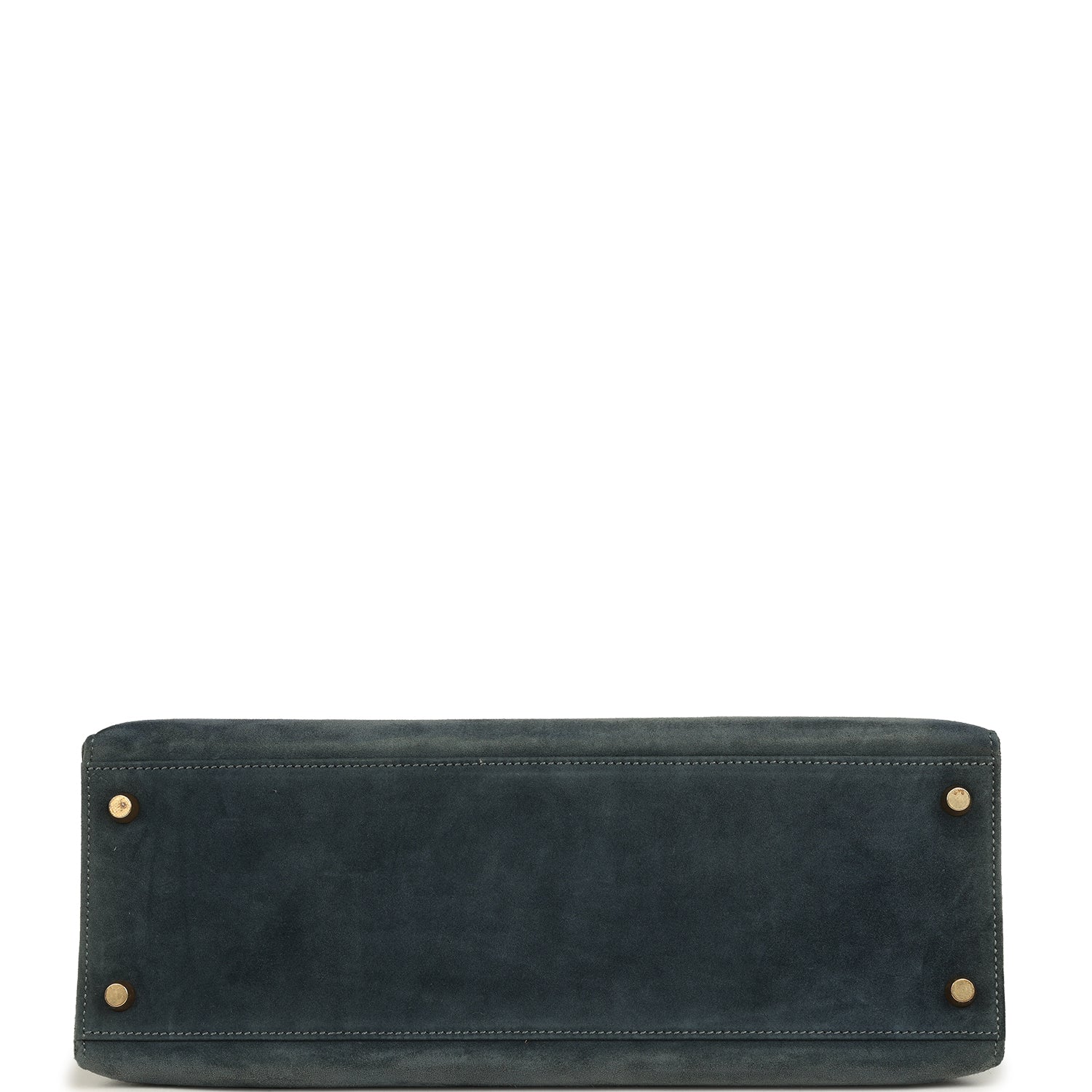 Vintage Hermes Kelly Sellier 32 Bleu Indigo Doblis Gold Hardware
