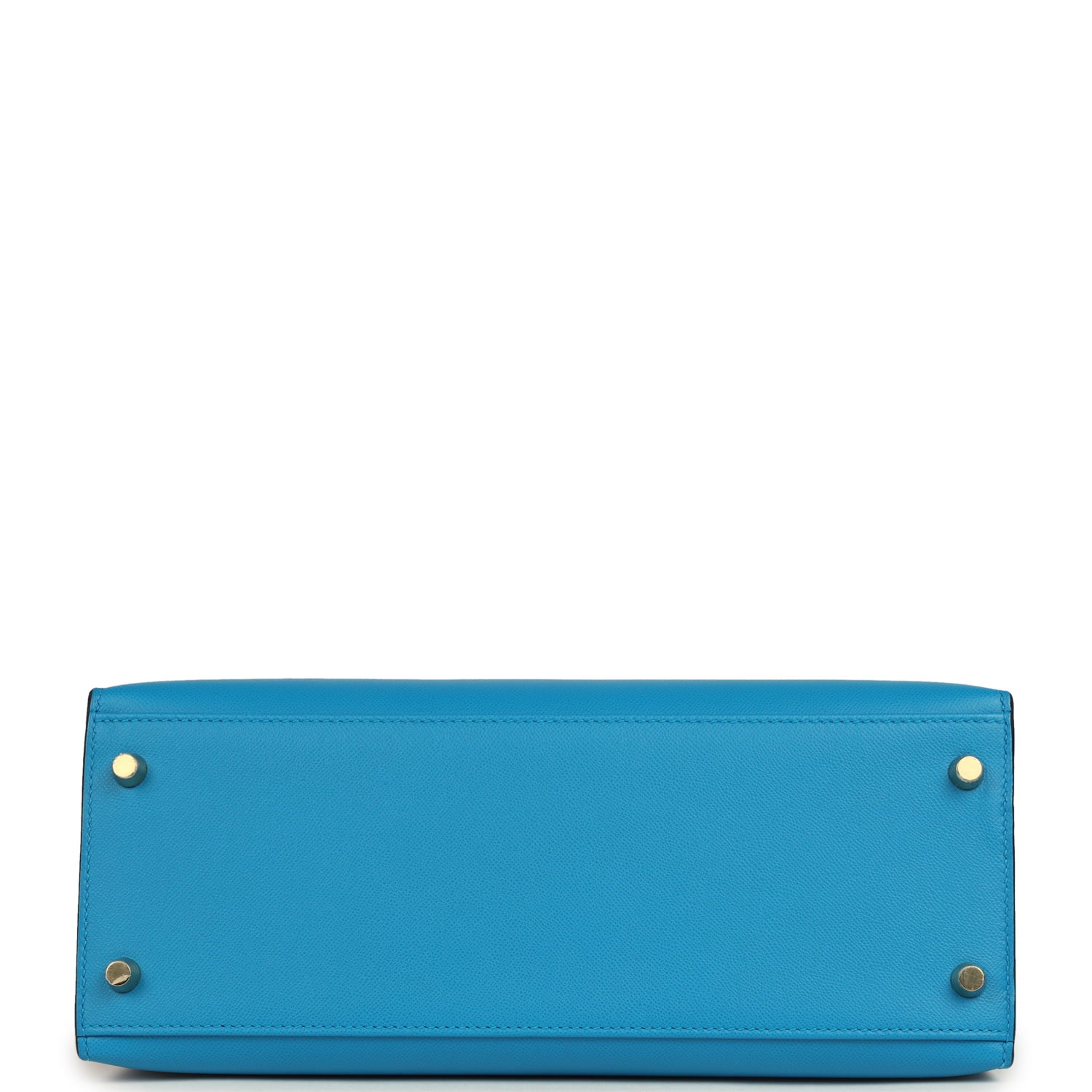 Pre-owned Hermes Kelly Sellier 28 Bleu Frida Madame Gold Hardware