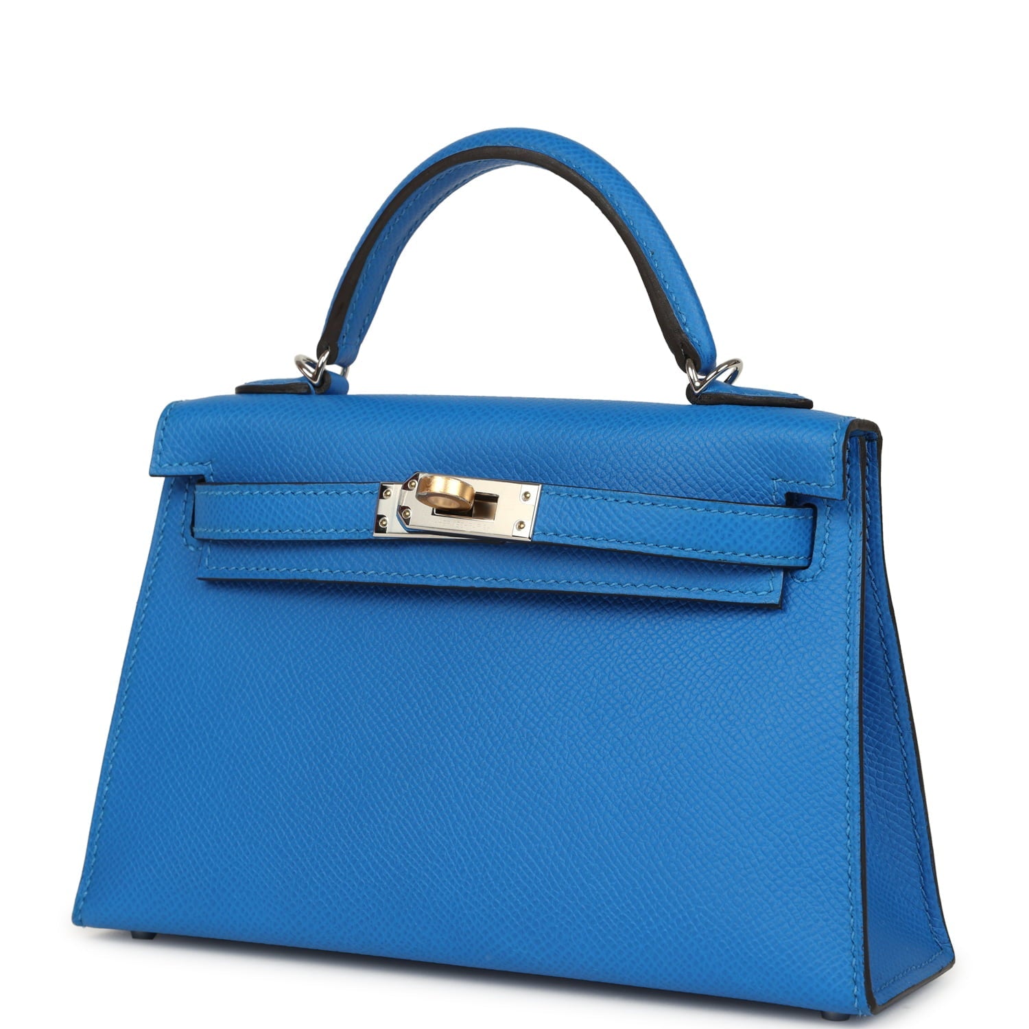 Hermes Kelly Sellier 20 Bleu Hydra Epsom Electrum Hardware