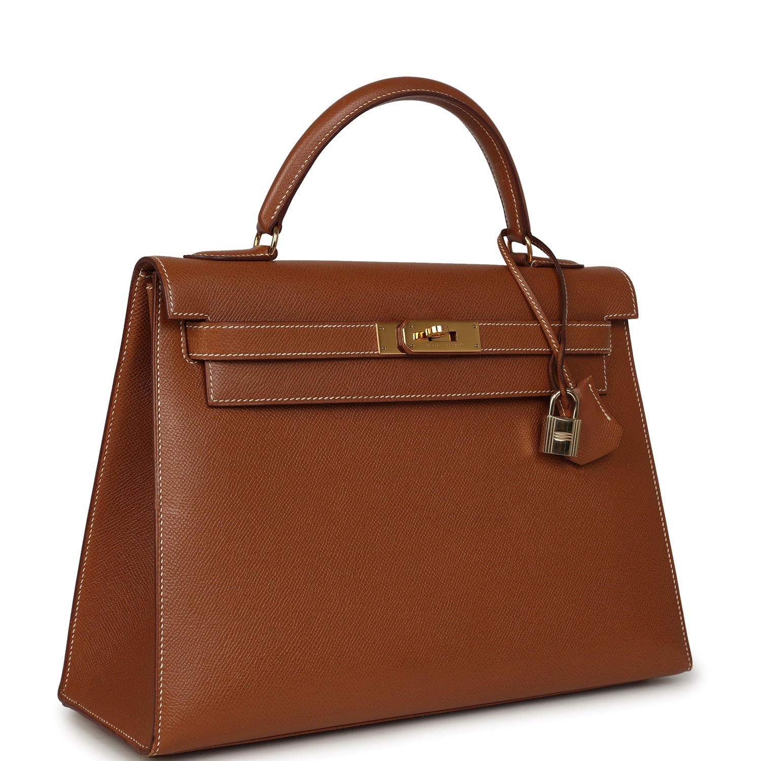 Vintage Hermes Kelly Sellier 32 Gold Epsom Gold Hardware