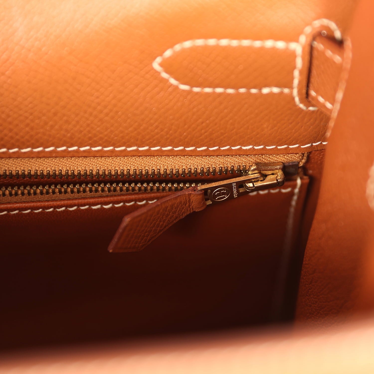 Vintage Hermes Kelly Sellier 32 Gold Epsom Gold Hardware