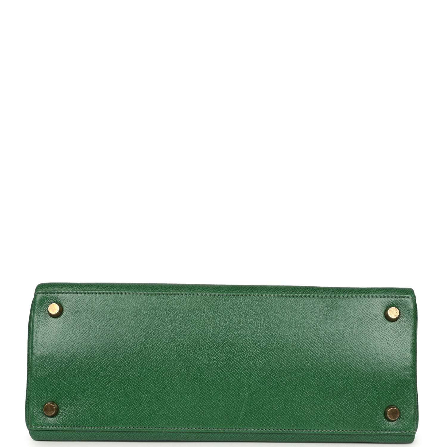 Vintage Hermes Kelly Retourne 28 Vert Benghal Courchevel Gold Hardware