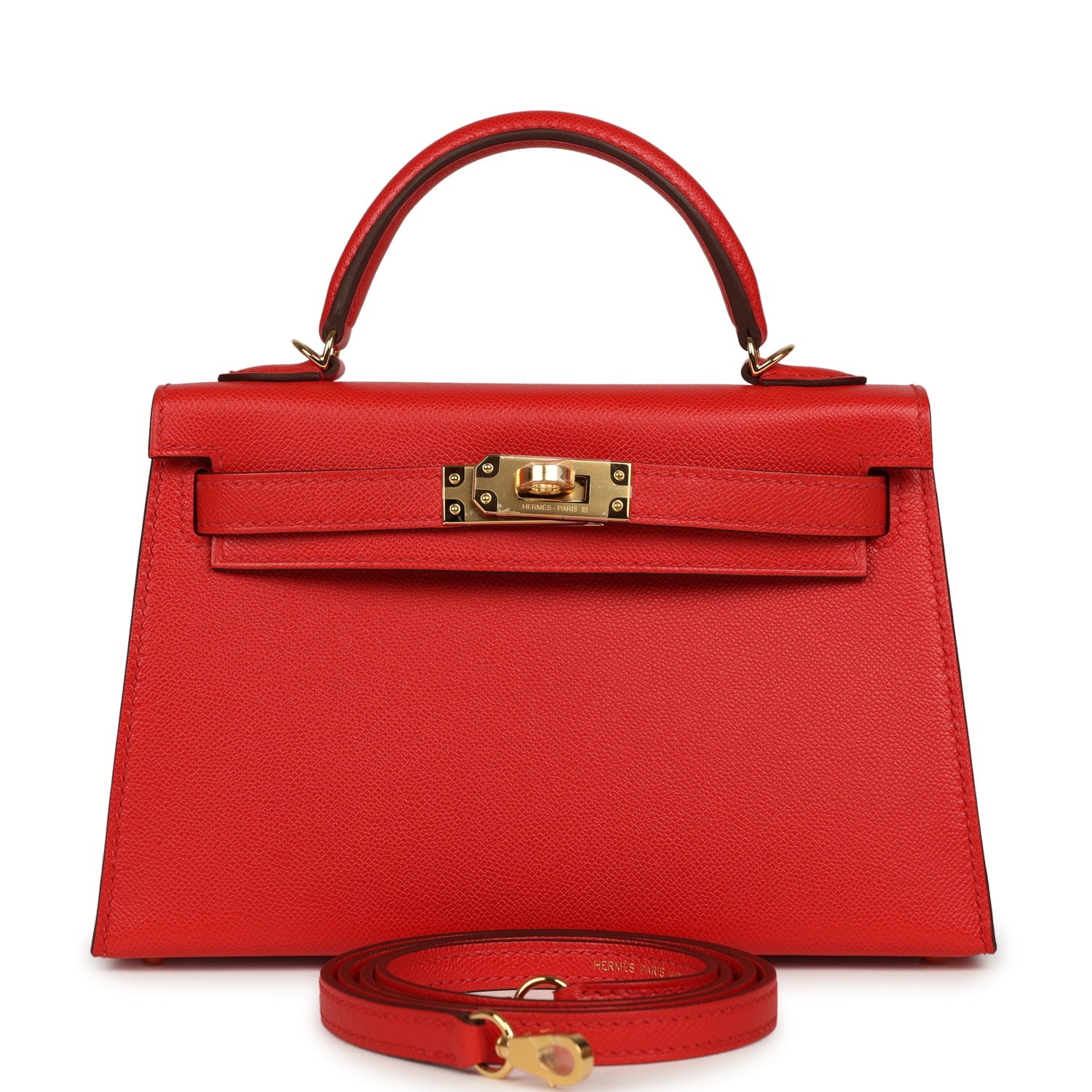 Hermes Kelly Sellier 20 Rouge de Coeur Madame Gold Hardware